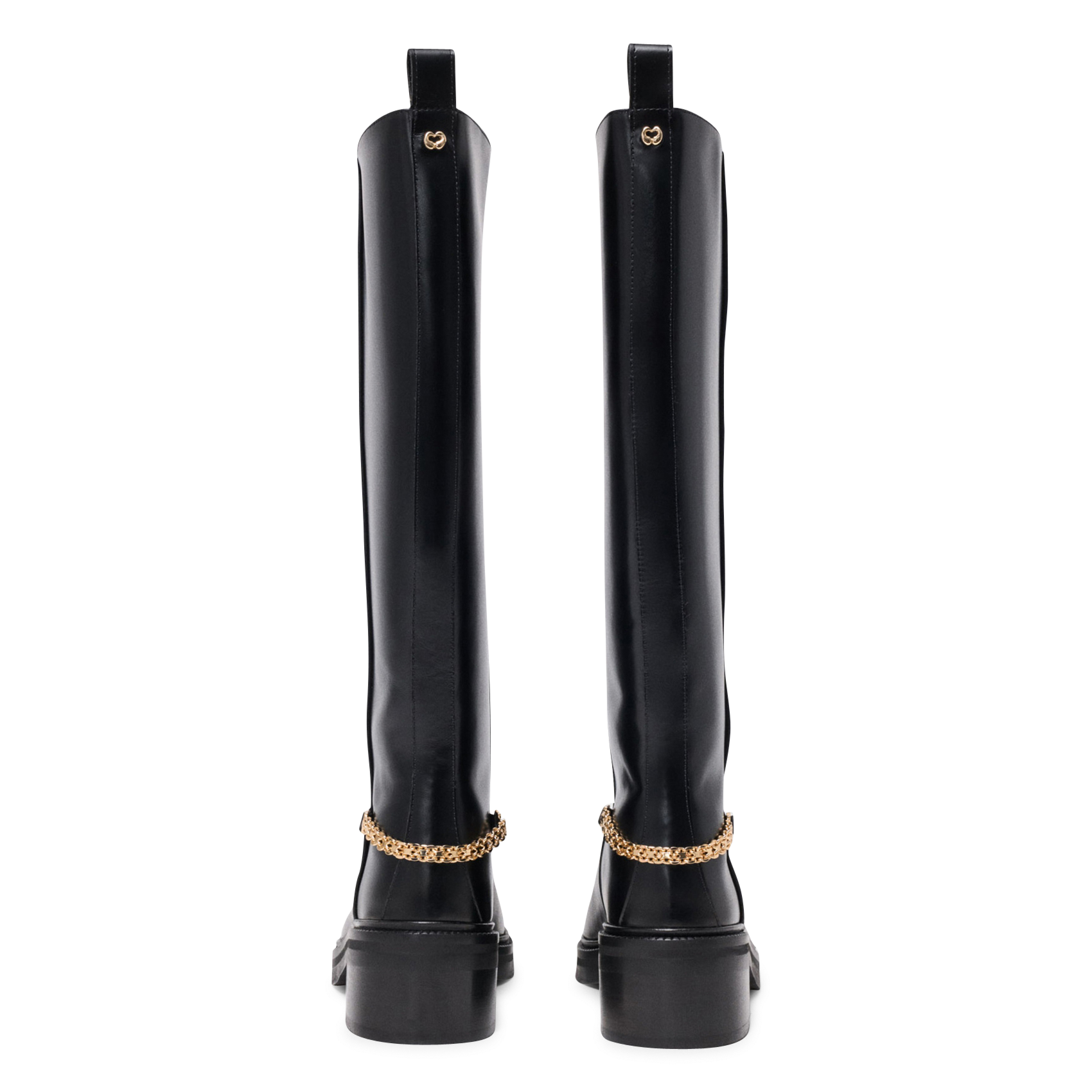 Bottes en cuir MAJE Noir
