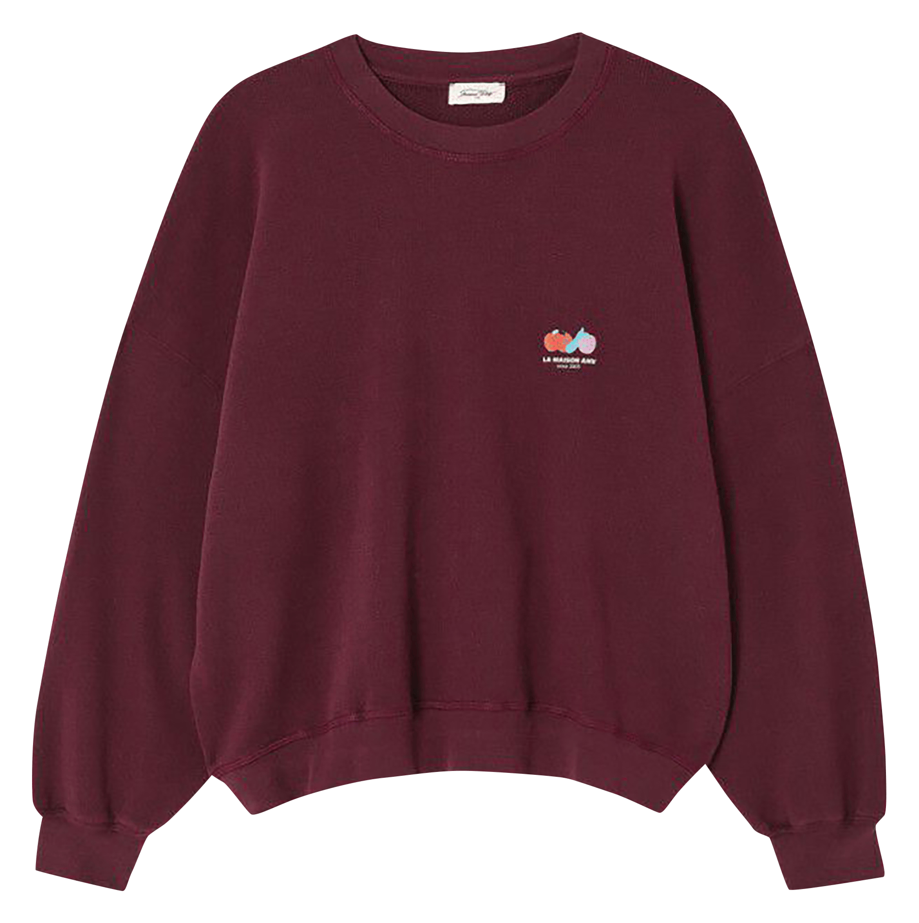 Oversized cotton-blend sweatshirt with round neck AMERICAN VINTAGE