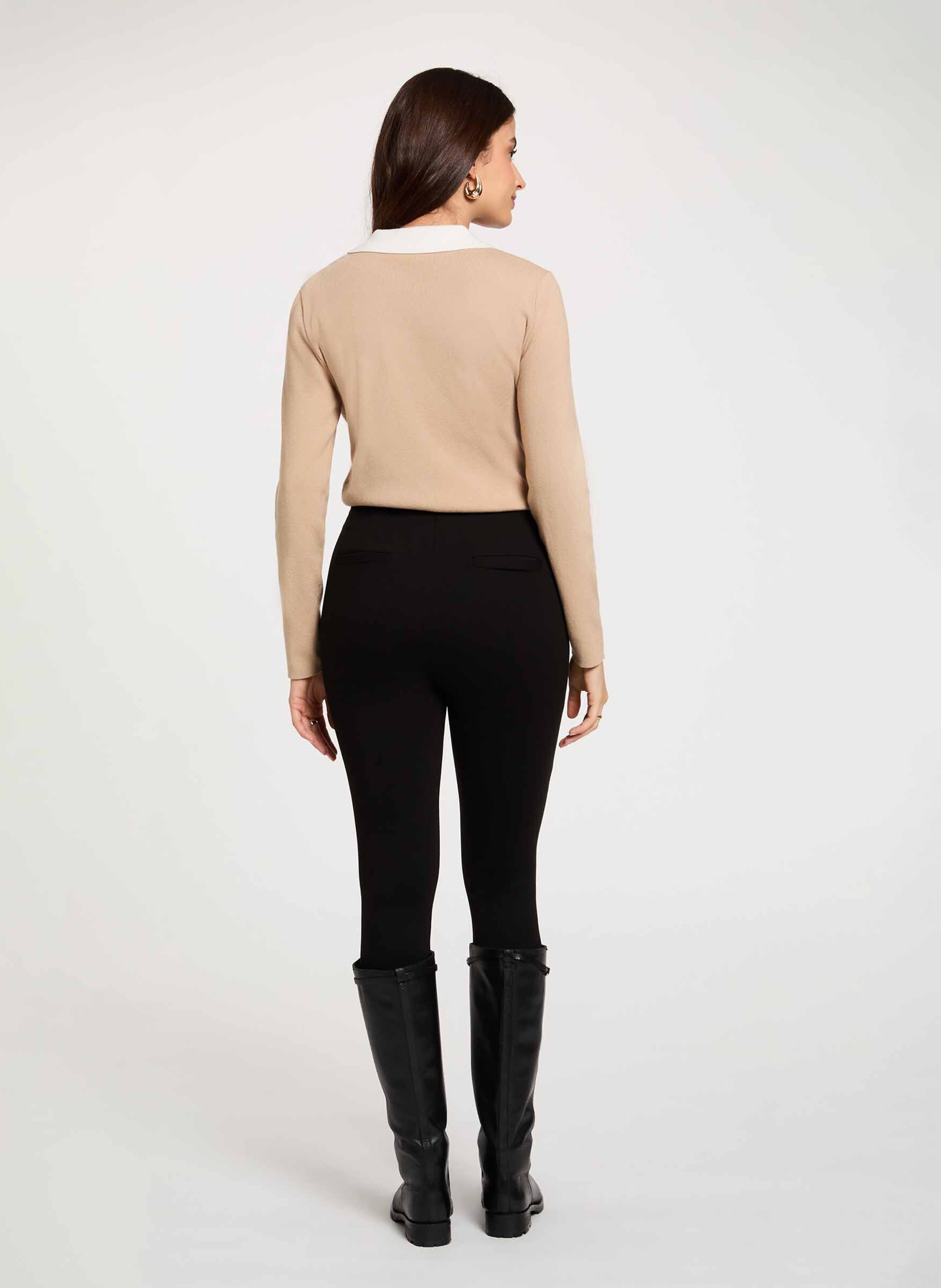 Pull col polo MORGAN Beige
