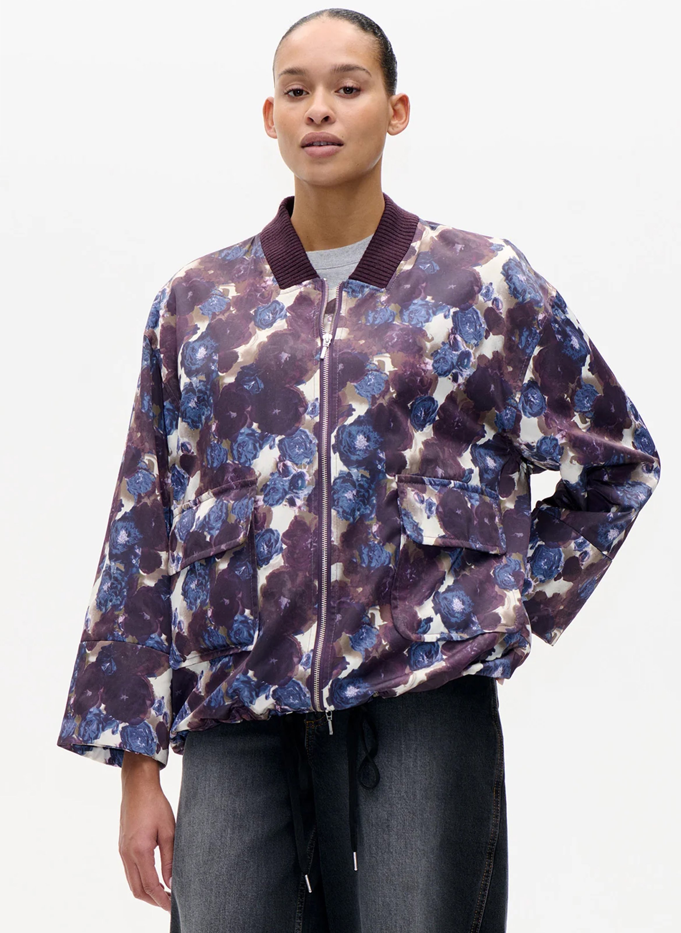 Loose-fit printed jacket BAUM UND PFERDGARTEN Multicolored