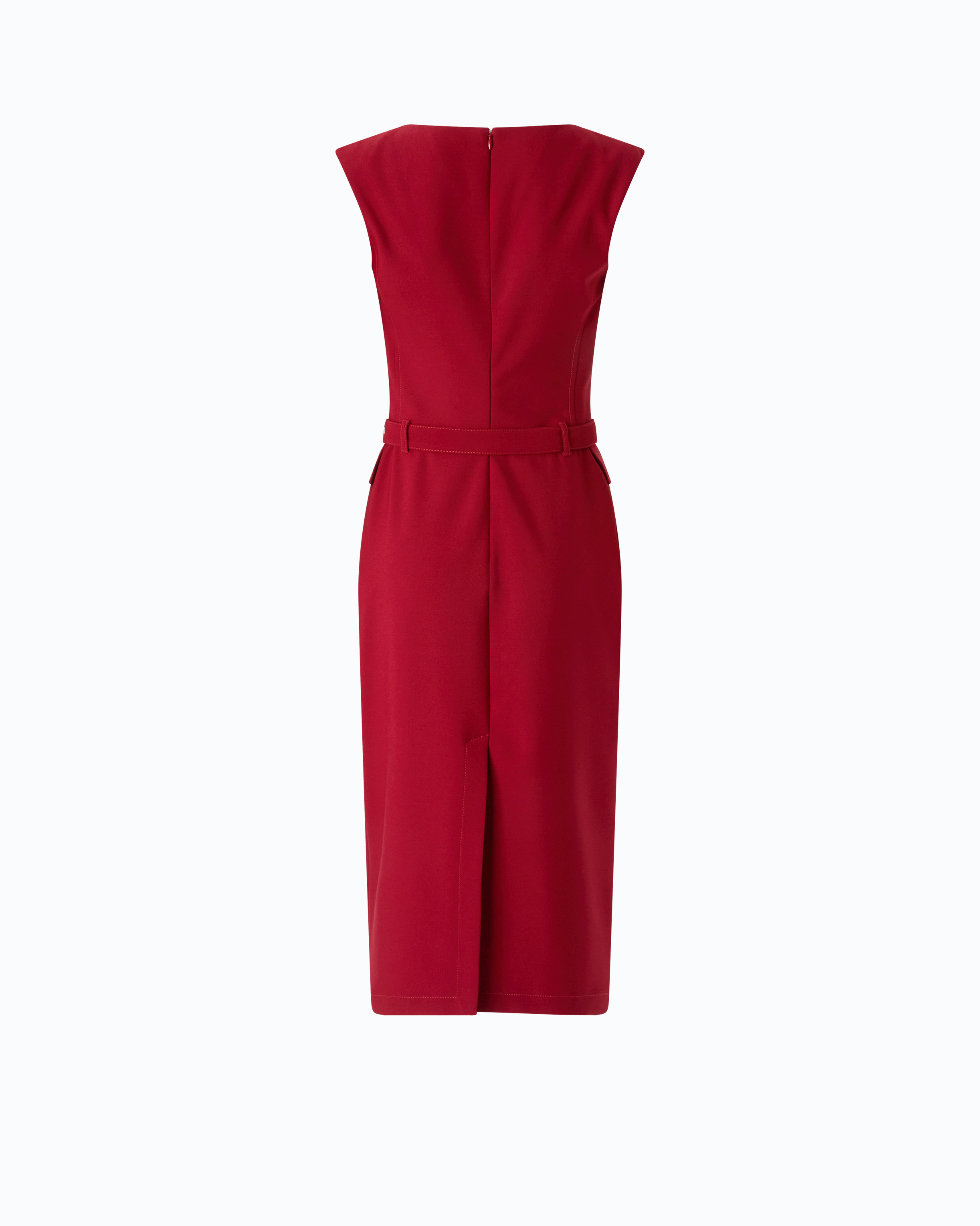 Robe fourreau mi-longue ceinturée PINKO Rouge