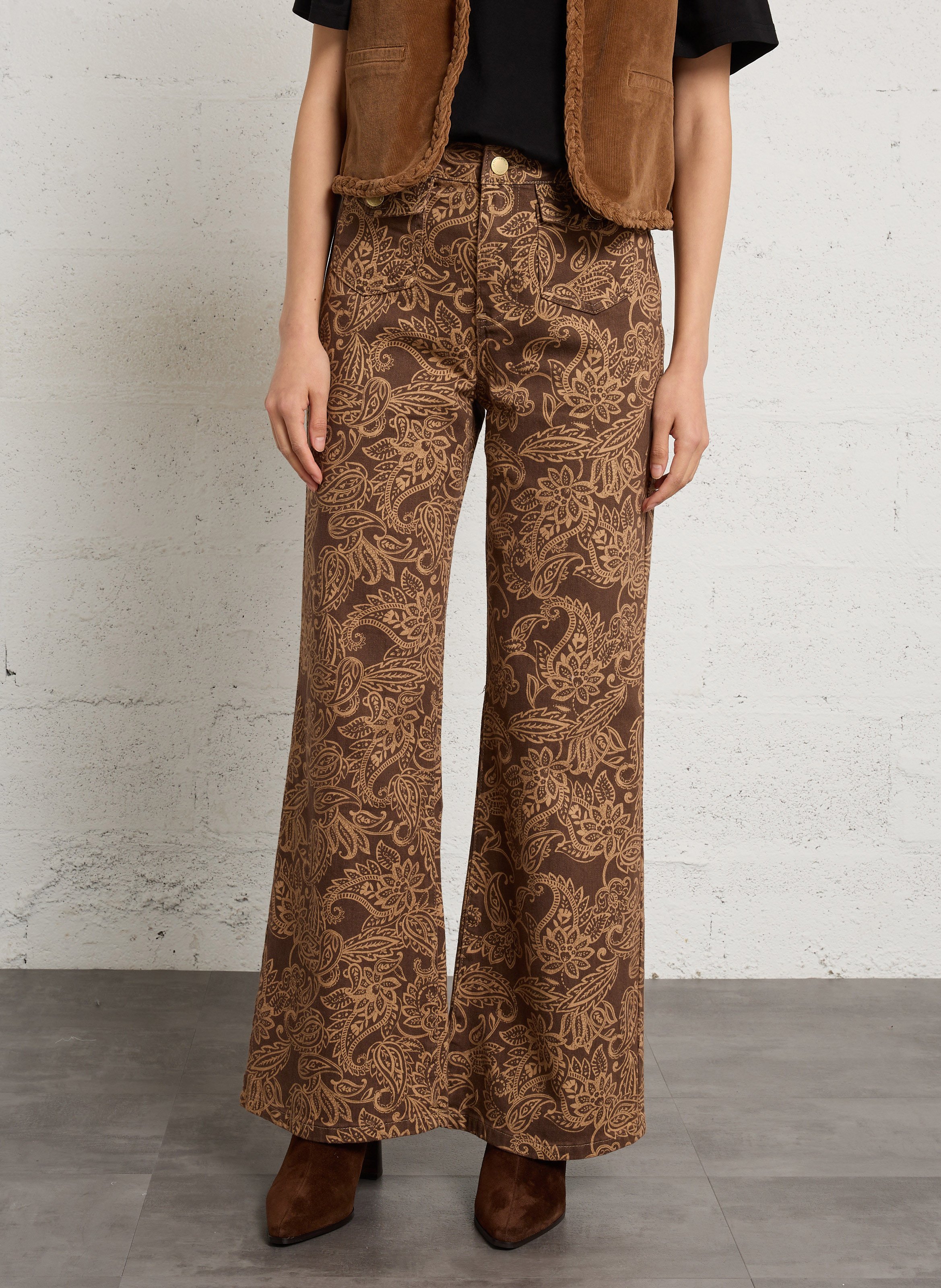 Flared cotton-blend jeans LA PETITE ETOILE