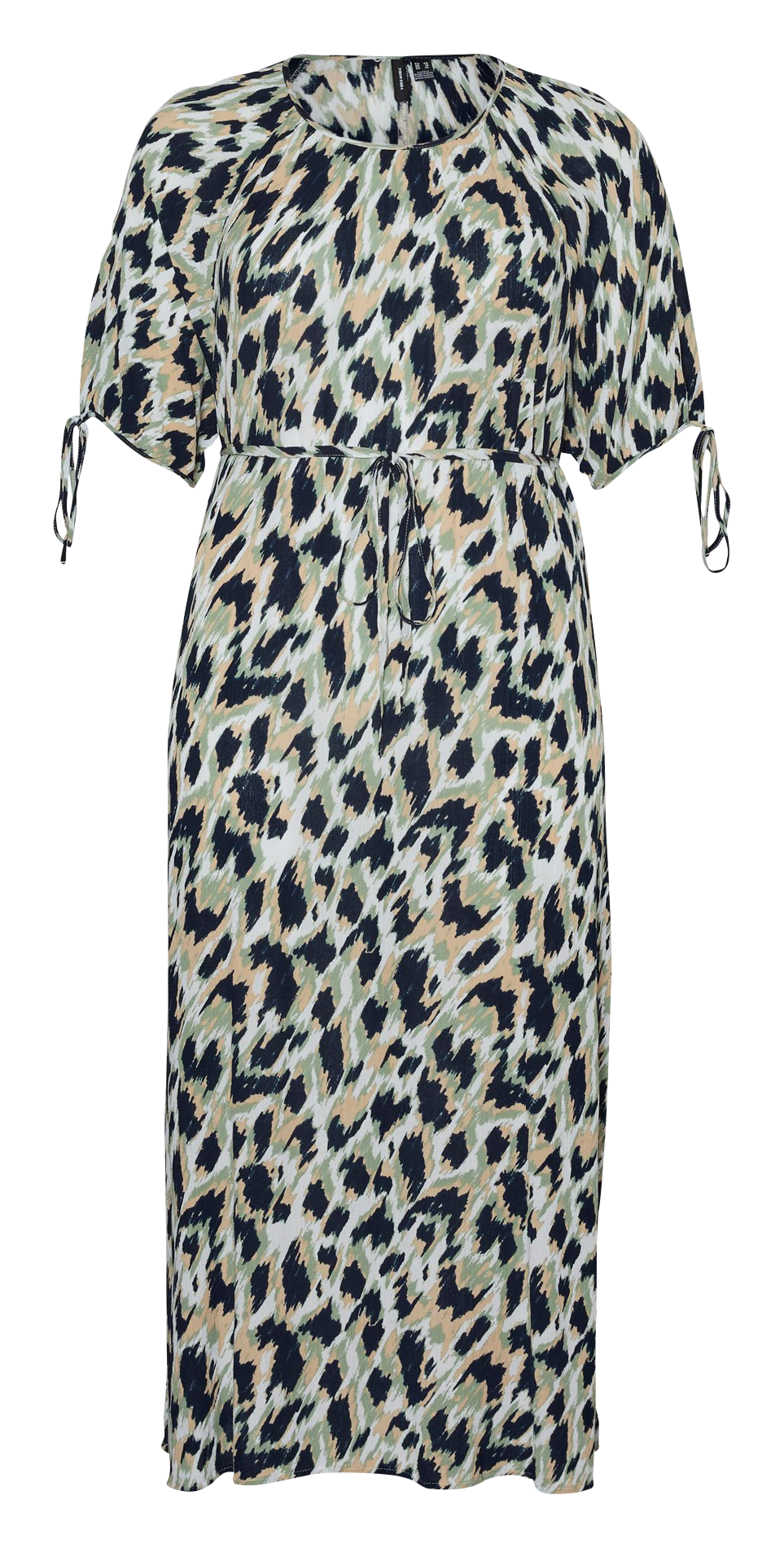 Straight-cut printed round-neck dress VERO MODA CURVE Blue