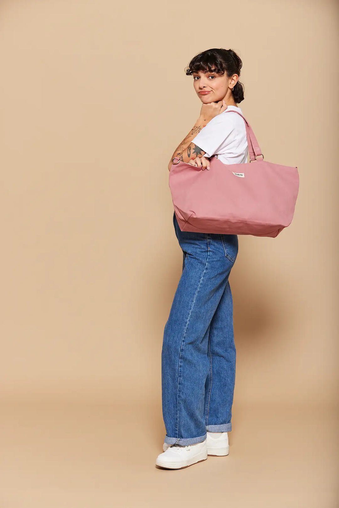 Cotton tote bag HINDBAG Pink