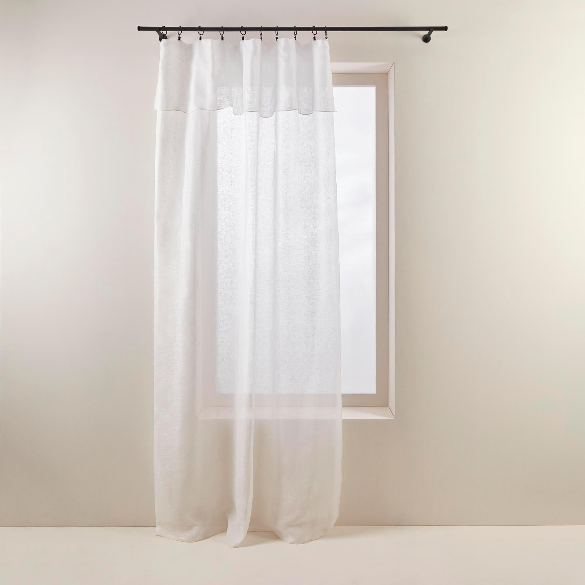 SHADOW - Linen panel net curtain MADURA