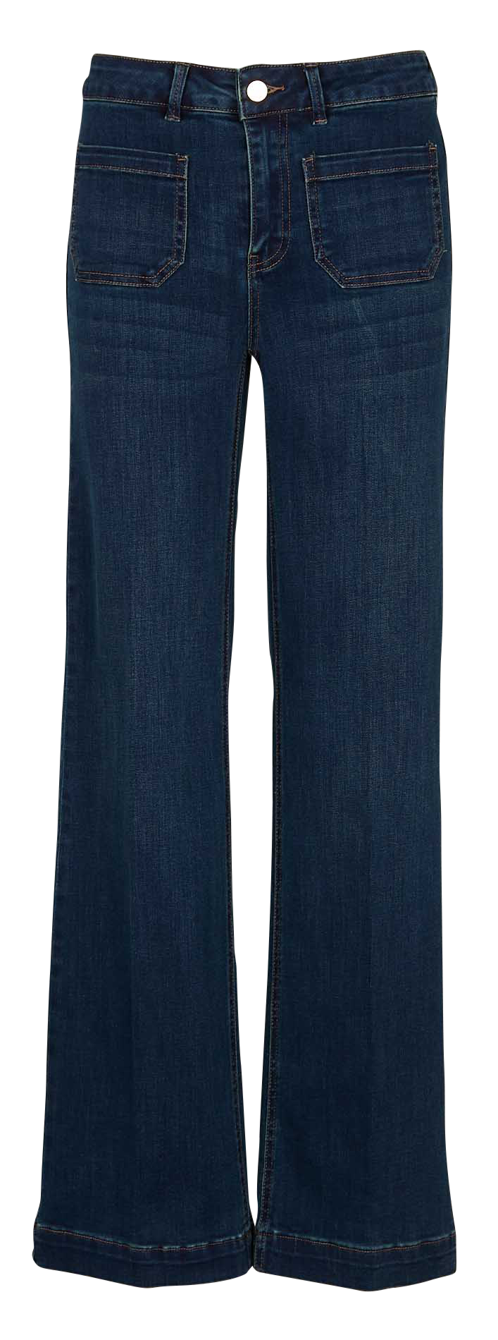 Cotton-blend wide-leg jeans MAISON 123 Blue
