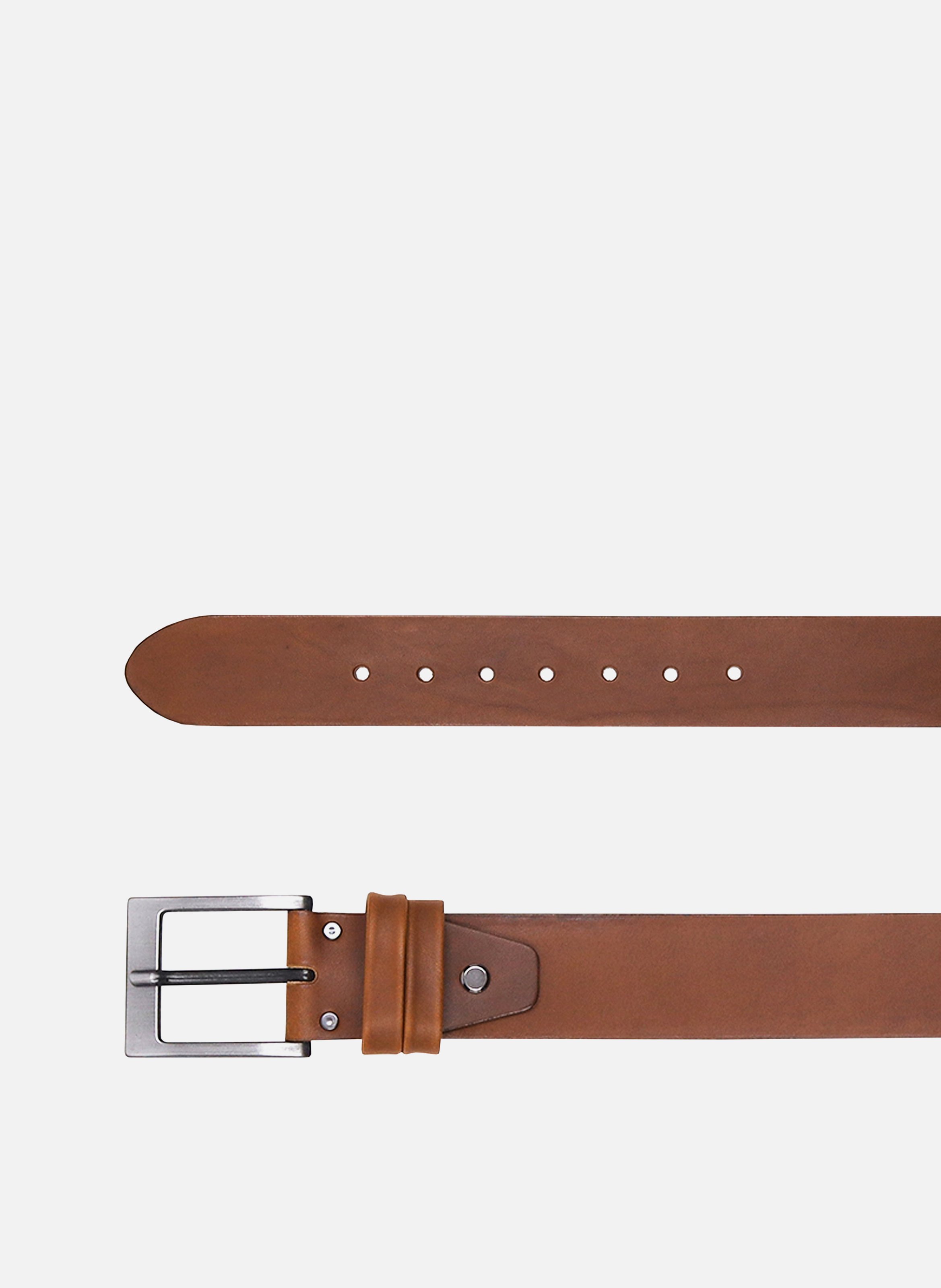 Smooth leather casual belt JULES & JENN Brown