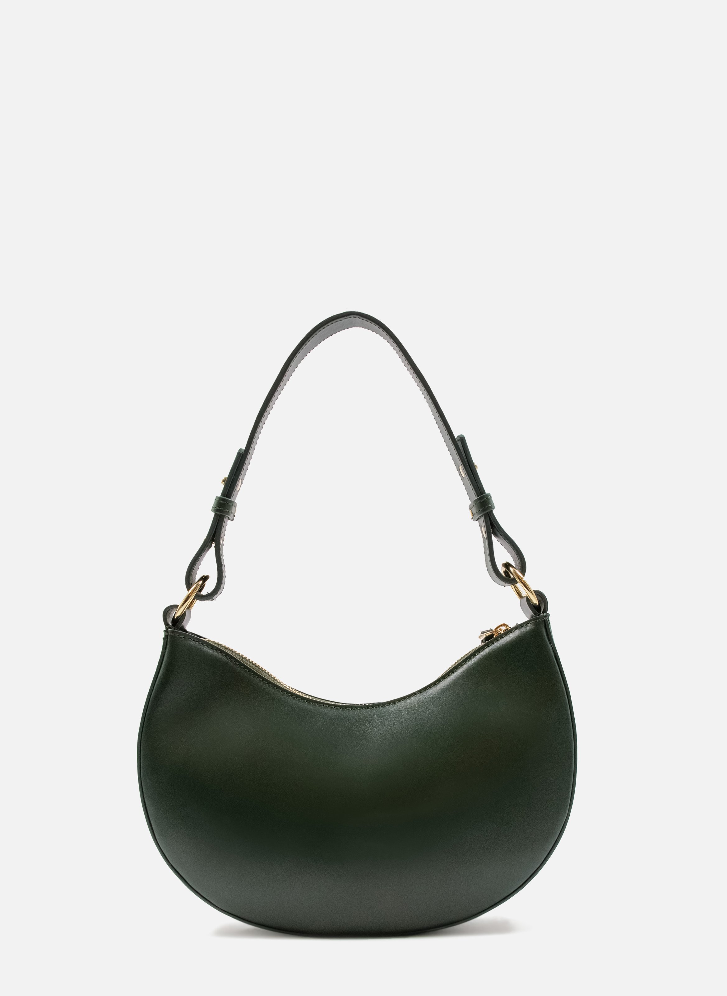 Smooth leather hobo bag Green