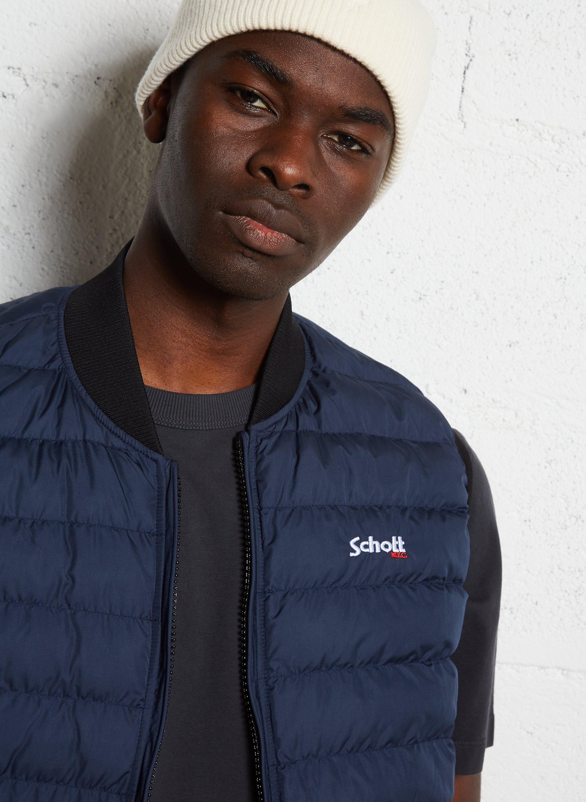 Doudoune matelassée sans manches SCHOTT Bleu