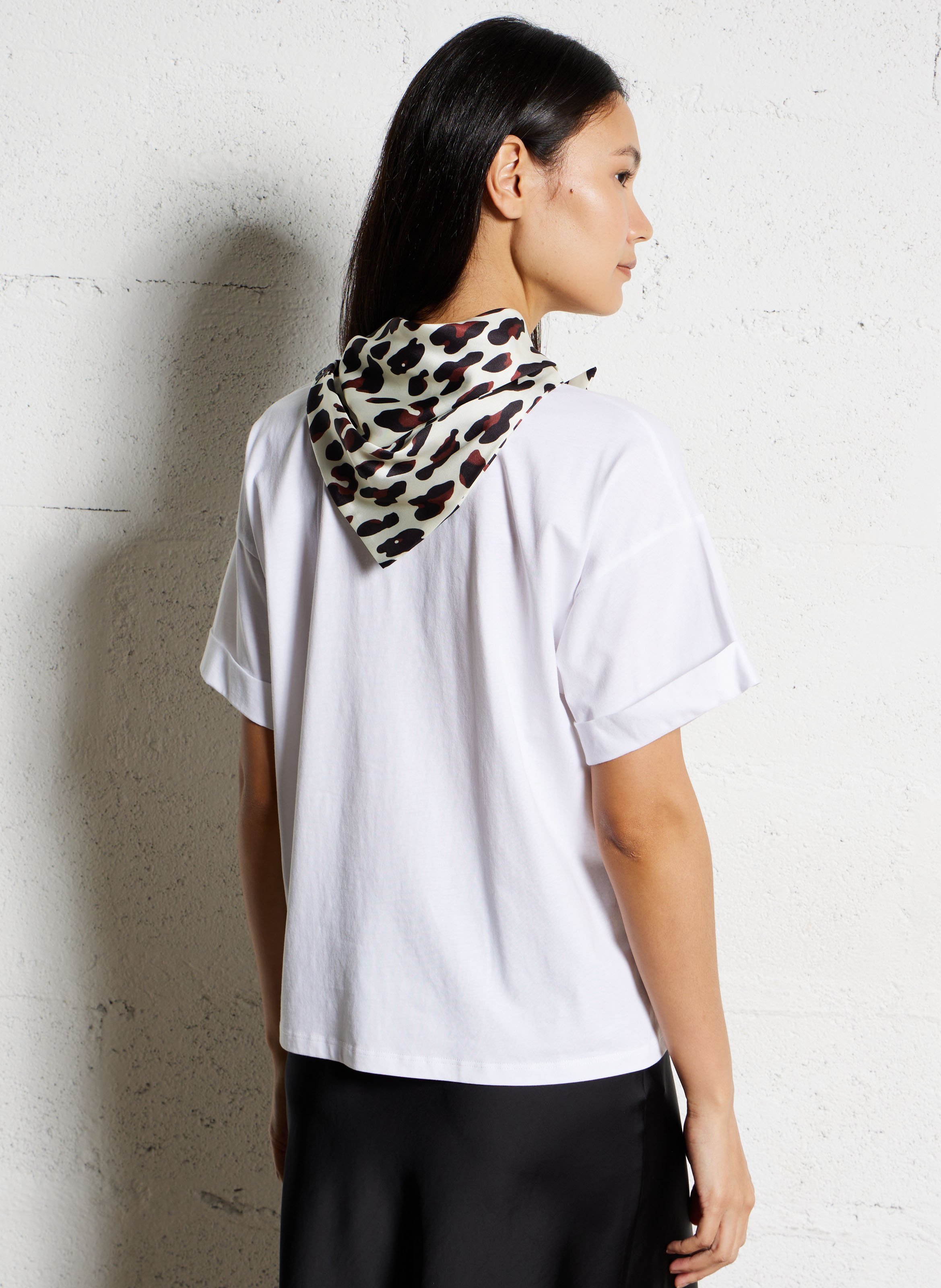 Tee-shirt uni à bandana intégré IMPERIAL Blanc