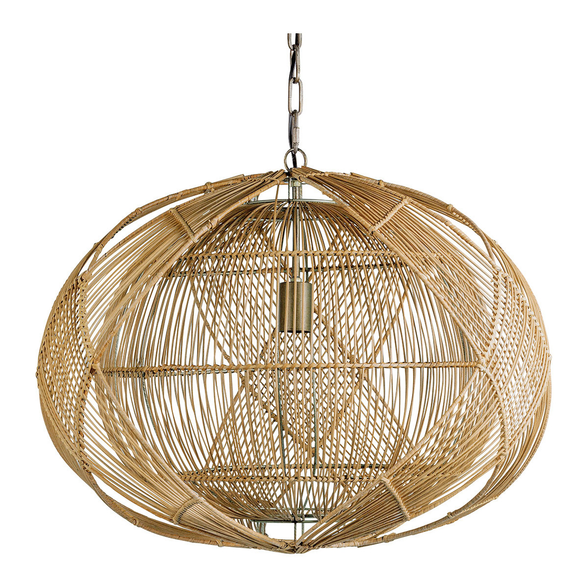 Nakisha rattan suspension - ø 65 x 48 cm BLANC D'IVOIRE Beige