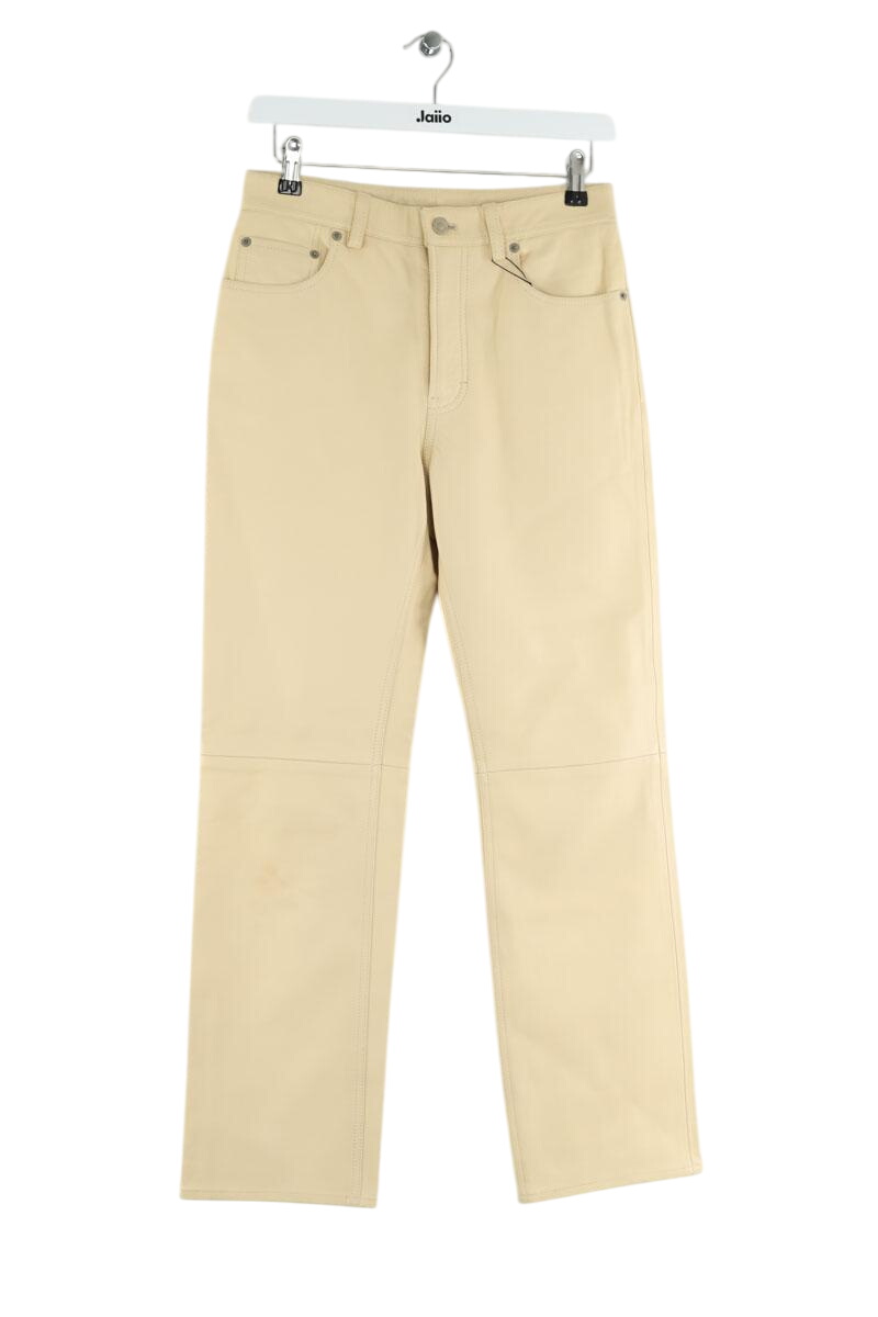 Straight leather pants ACNE STUDIOS - Seconde Main Beige