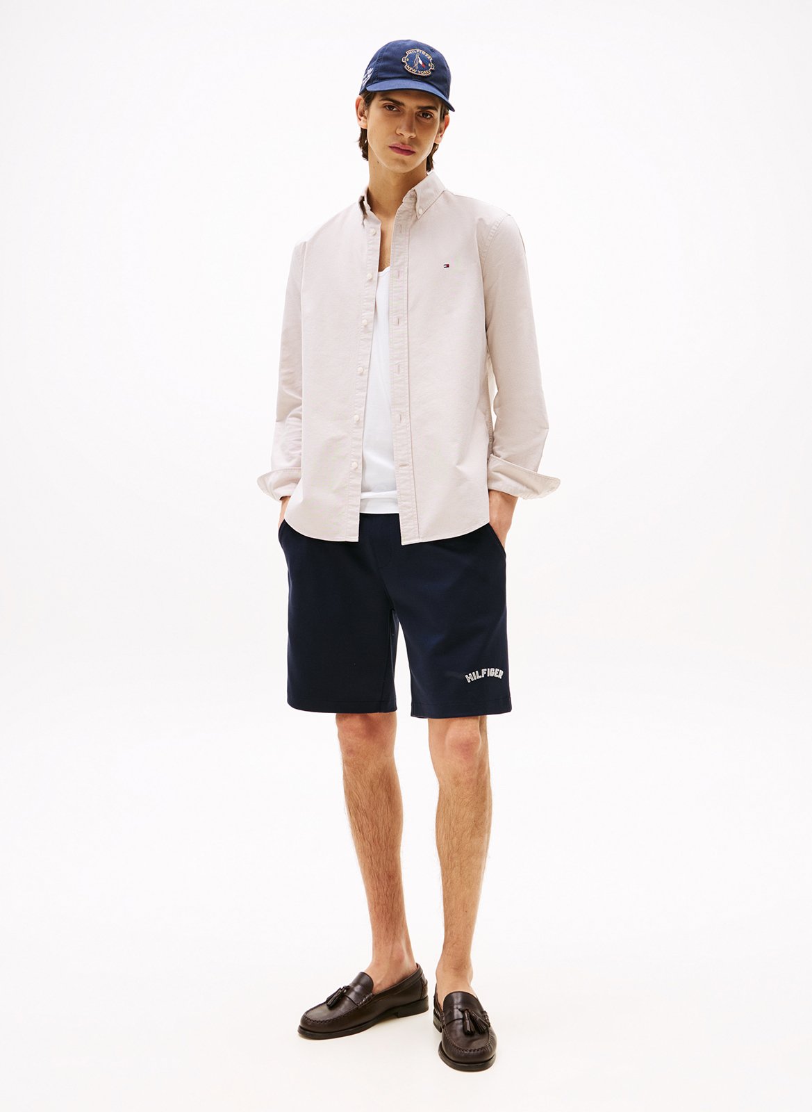 Hemd mit Button-down-Kragen aus Bio-Baumwoll-Mix TOMMY HILFIGER Khaki