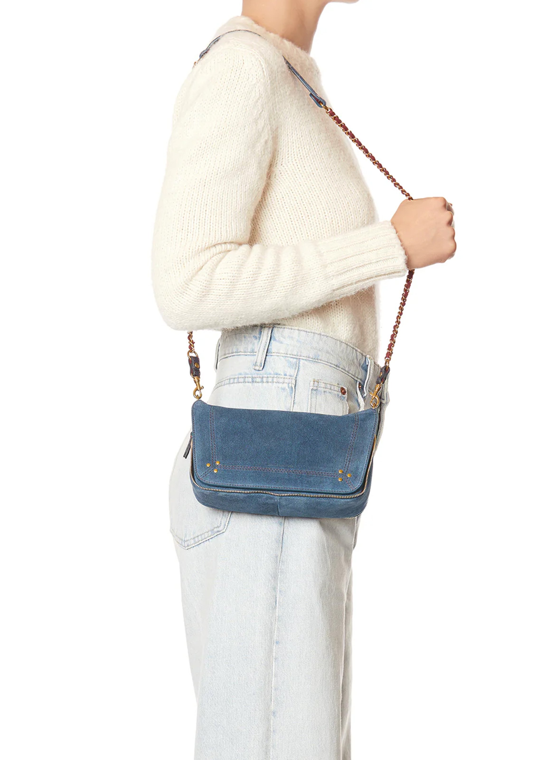 Denim shoulder bag JEROME DREYFUSS Blue