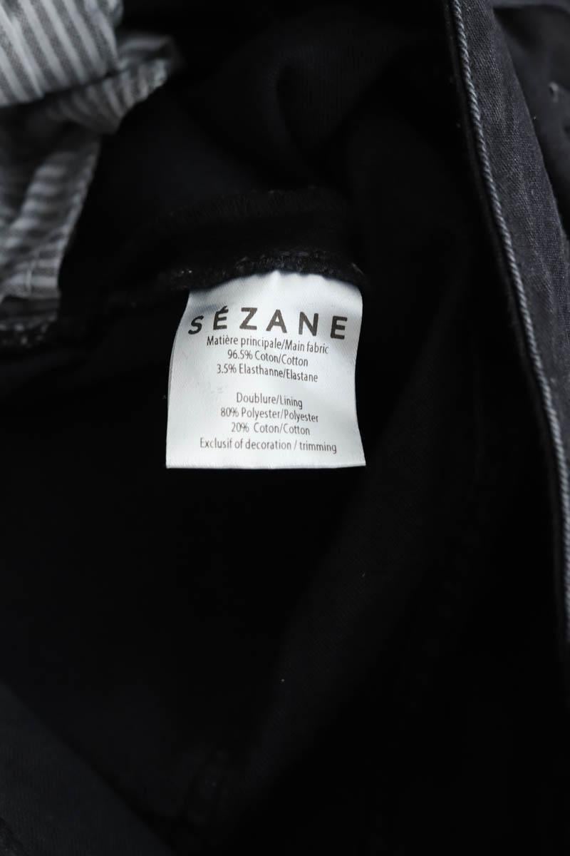 Cotton skinny jeans SEZANE - Seconde main Black
