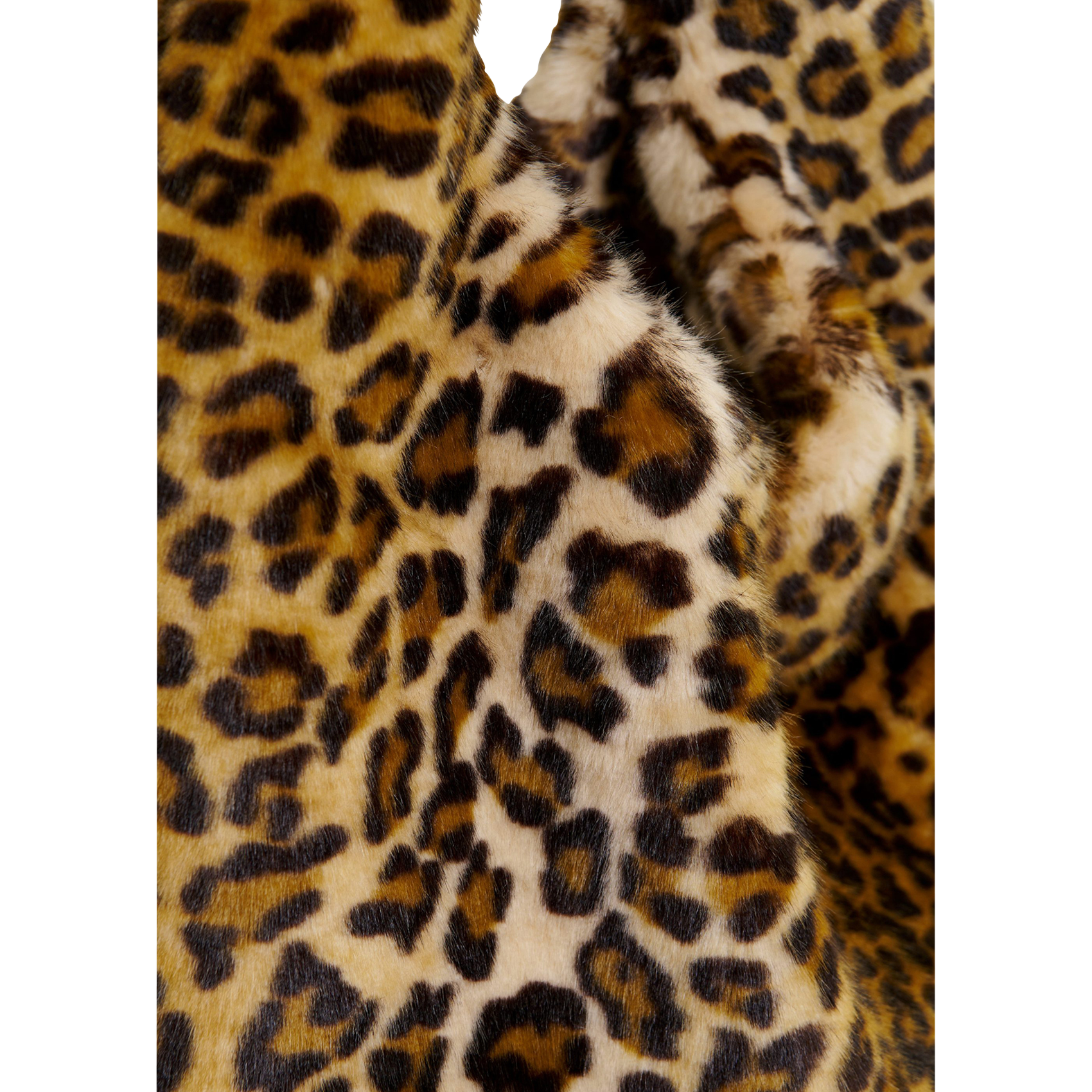 Sac cabas en fausse fourrure léopard ESSENTIEL ANTWERP Marron