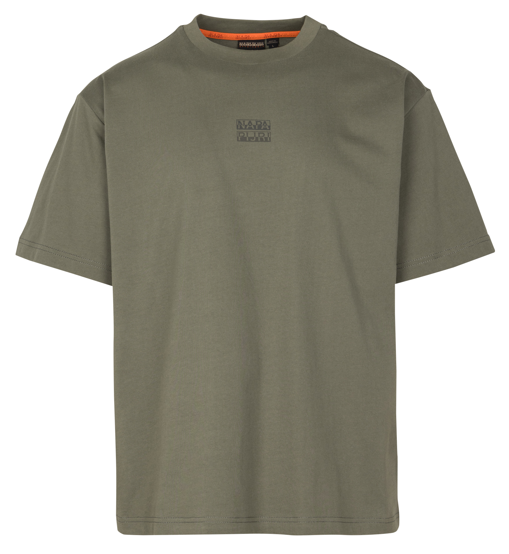 Weites Rundhals-T-Shirt aus bedruckter Baumwolle NAPAPIJRI Grun