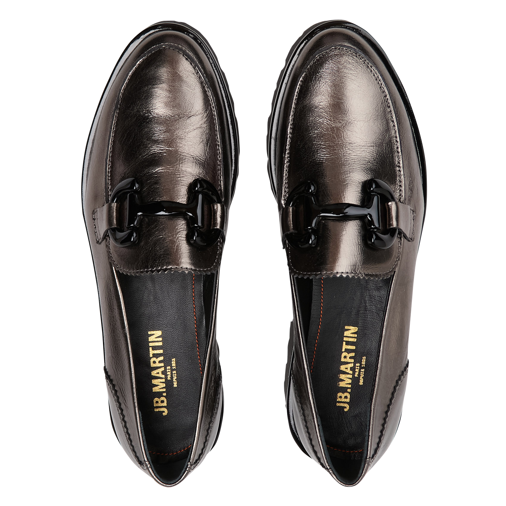 Mocassins crantés en cuir velours JB MARTIN Noir