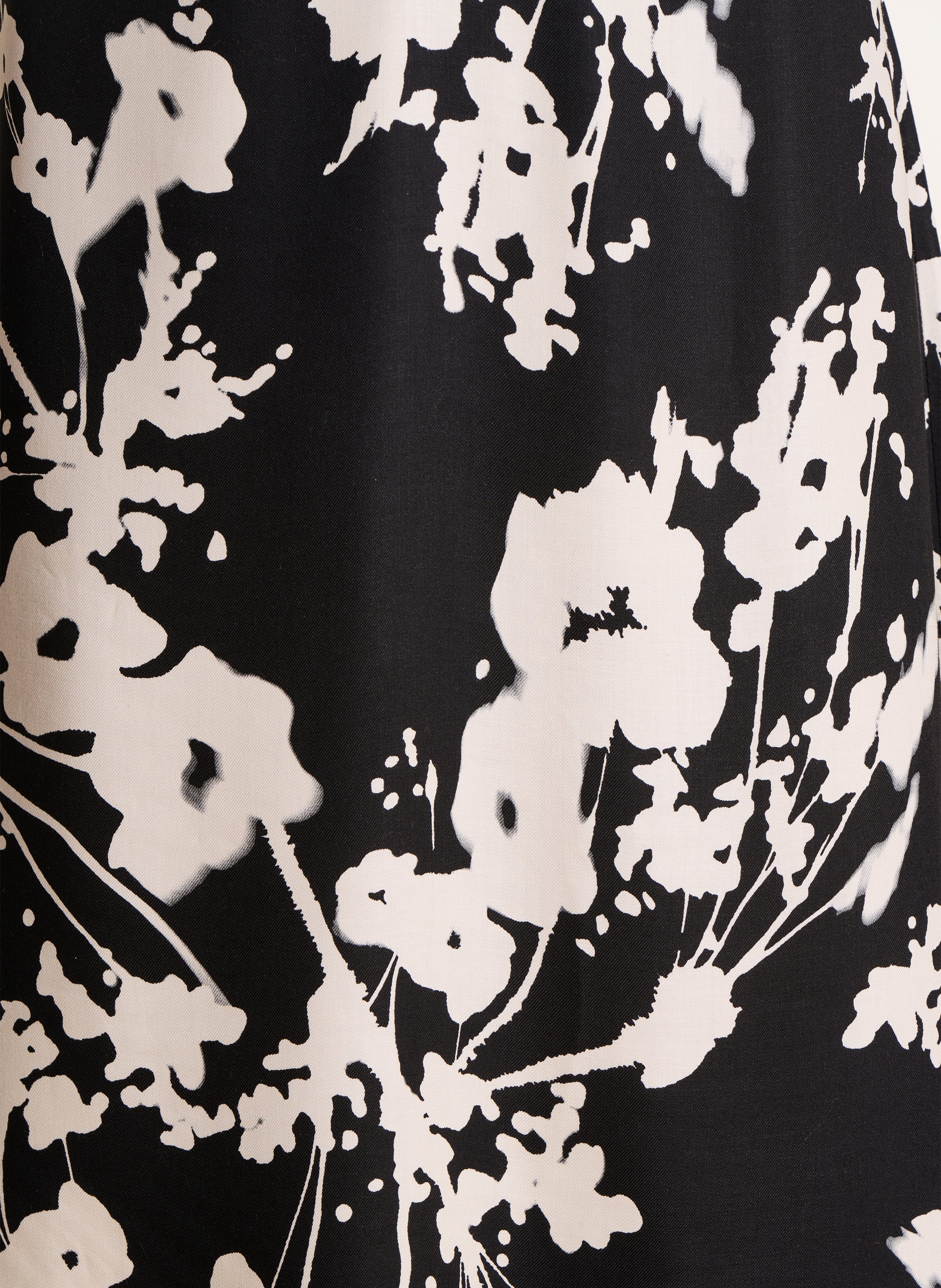 Lange jurk met V-hals en print LA FEE MARABOUTEE Black