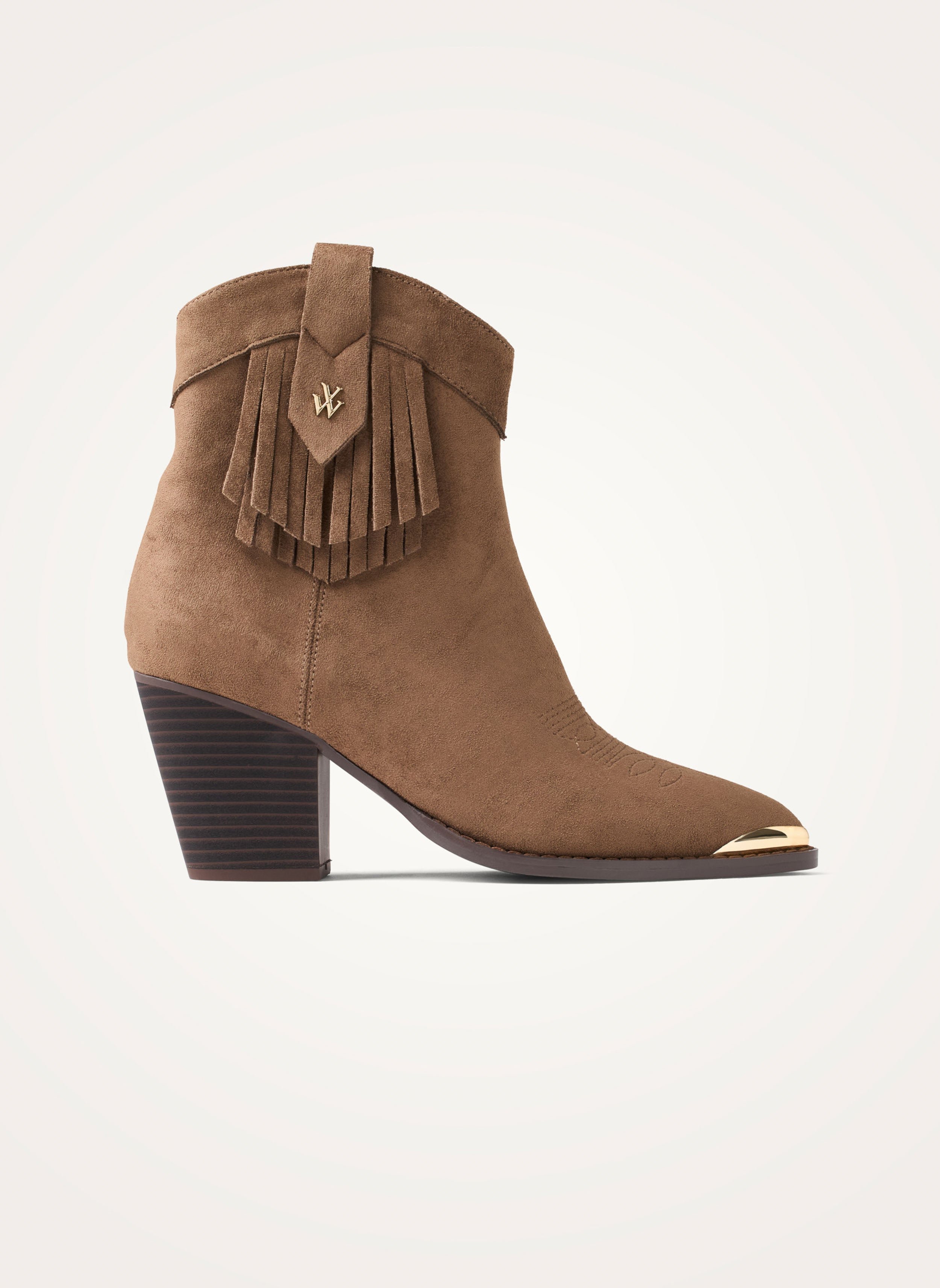 Fringed cowboy ankle boots VANESSA WU