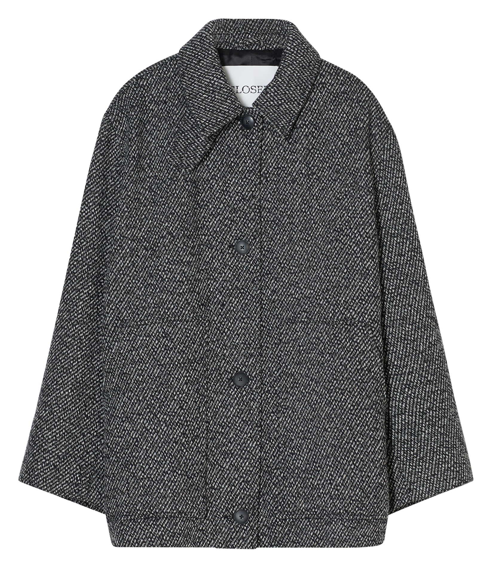 Oversized jacket in mixed recycled wool CLOSED Grey