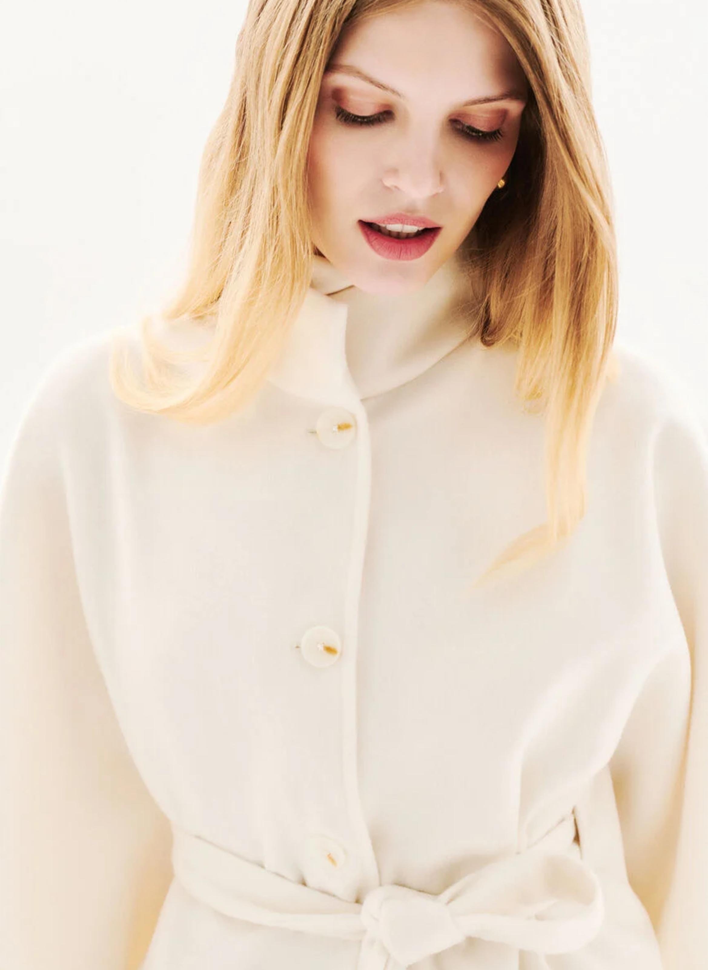 Poncho ample col montant CAROLL Beige