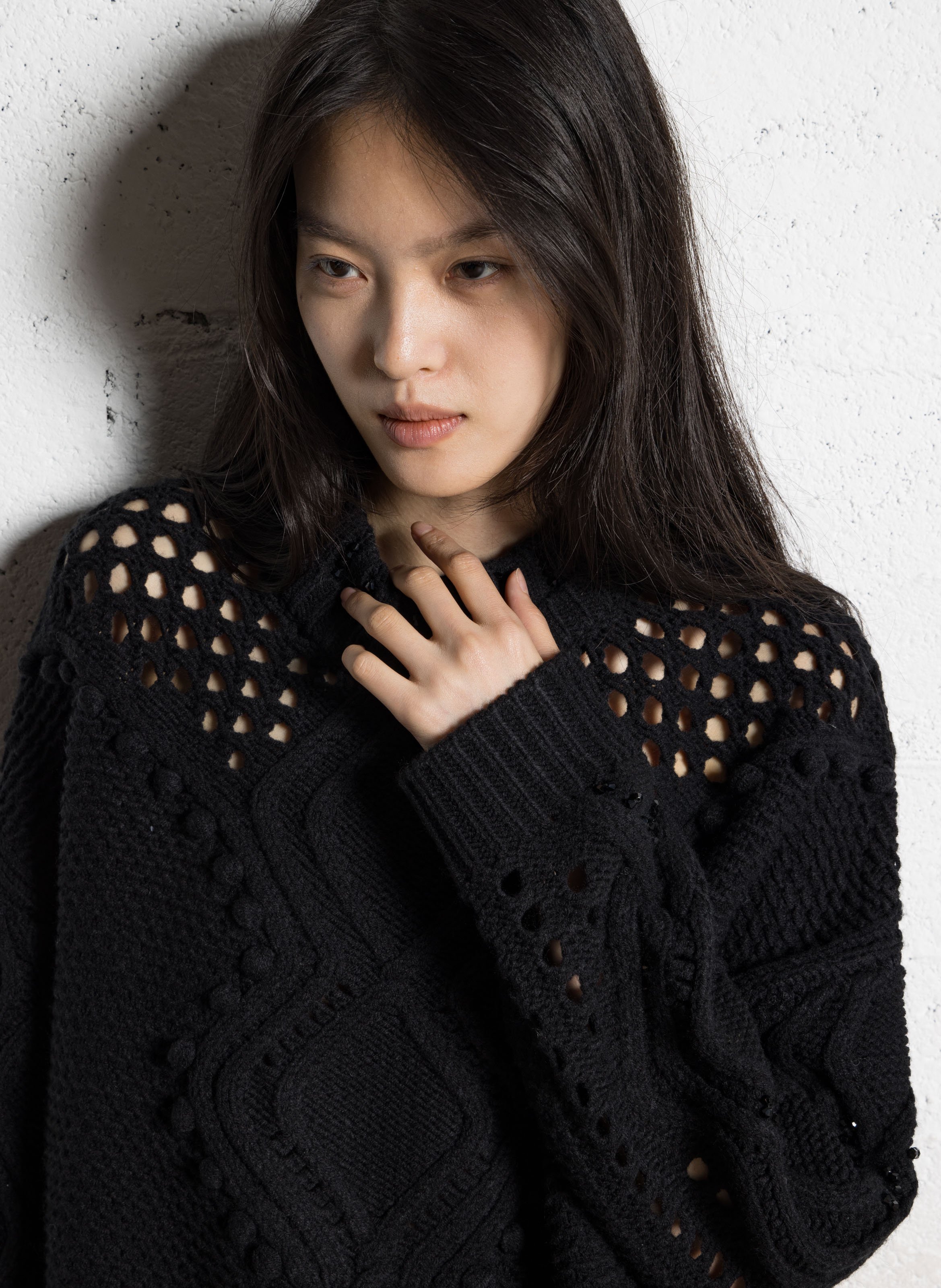 Pull oversize col rond LIU JO Noir