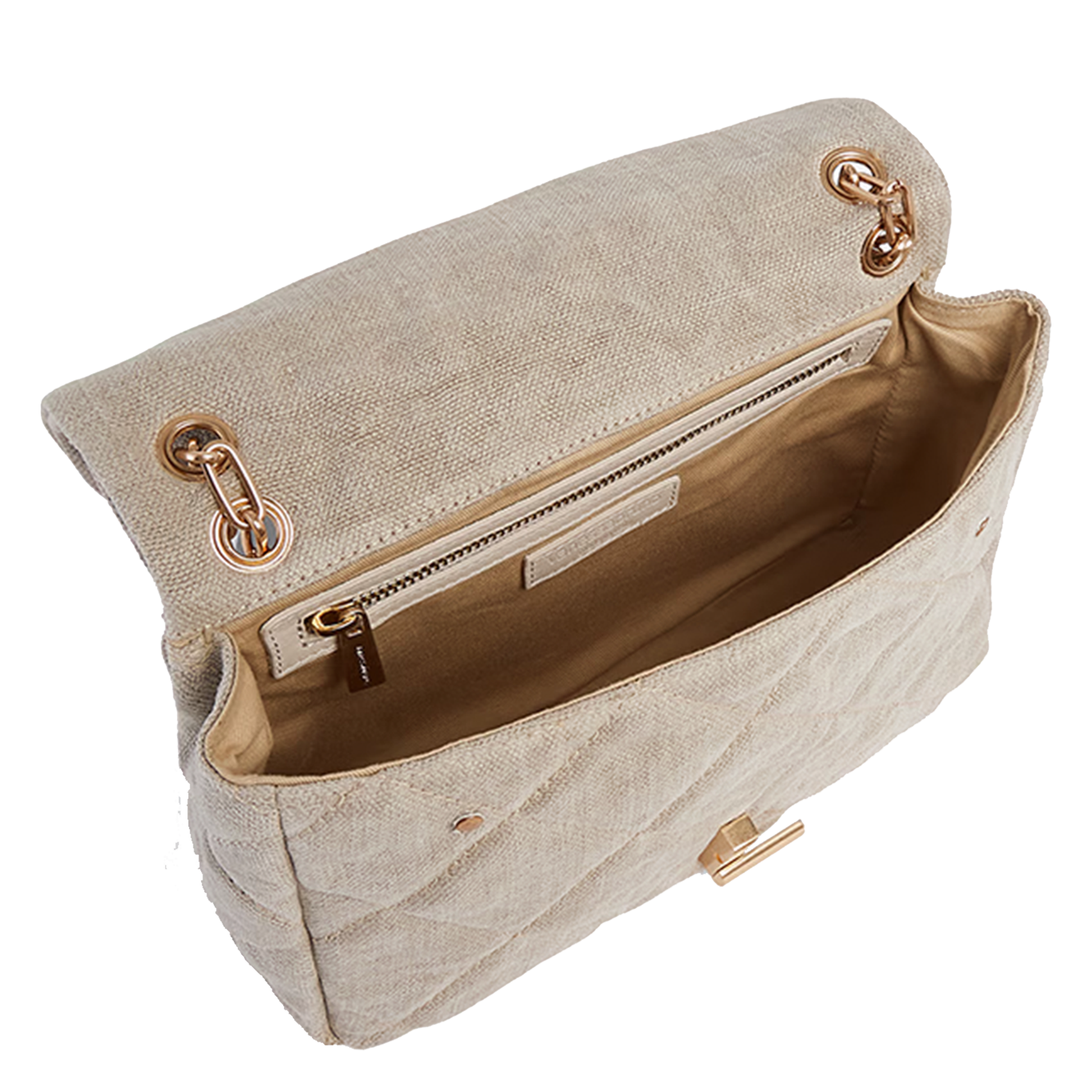 Linen crossbody bag VANESSA BRUNO Beige