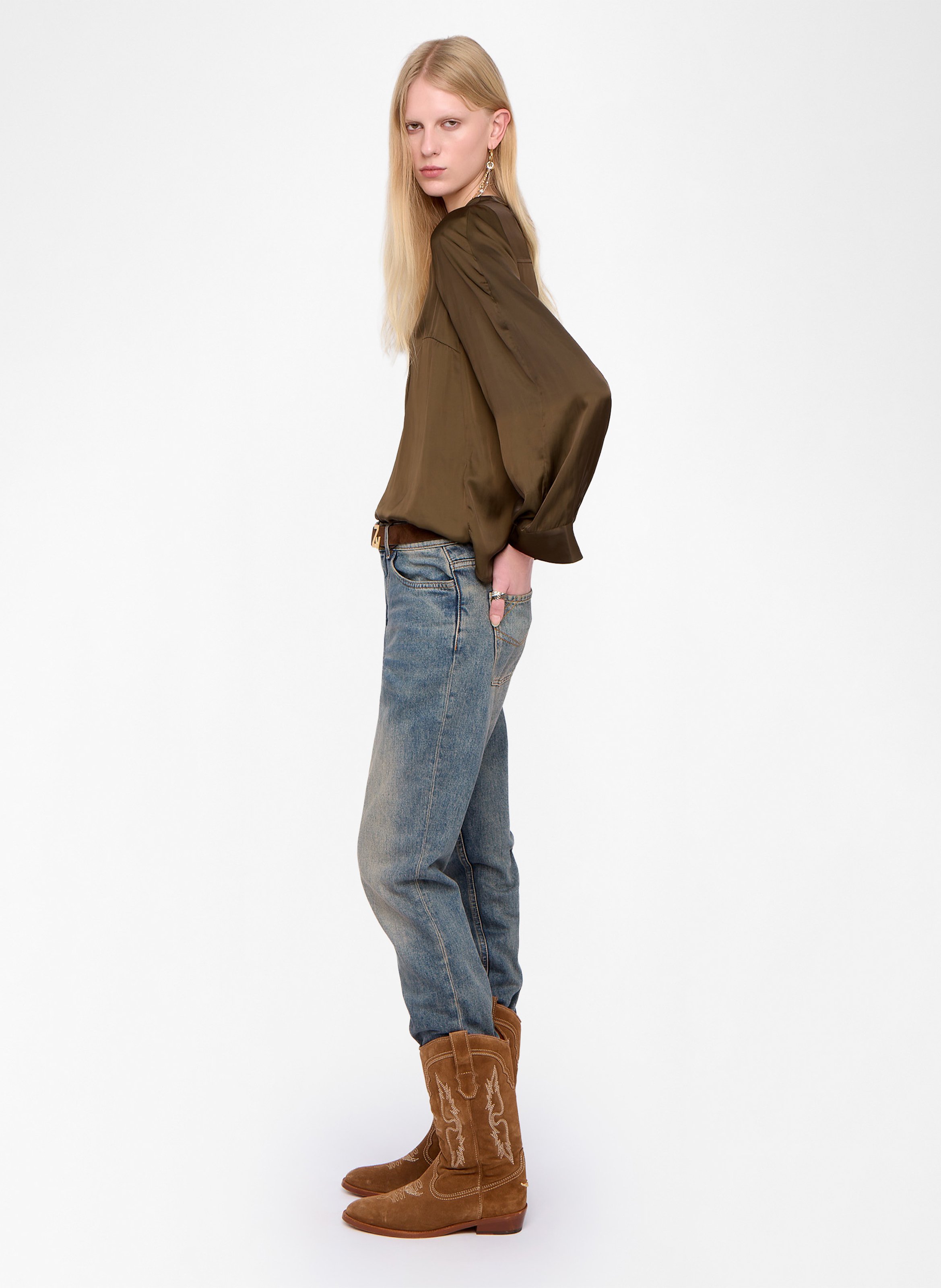 Blouse col tunisien ZADIG&VOLTAIRE Vert