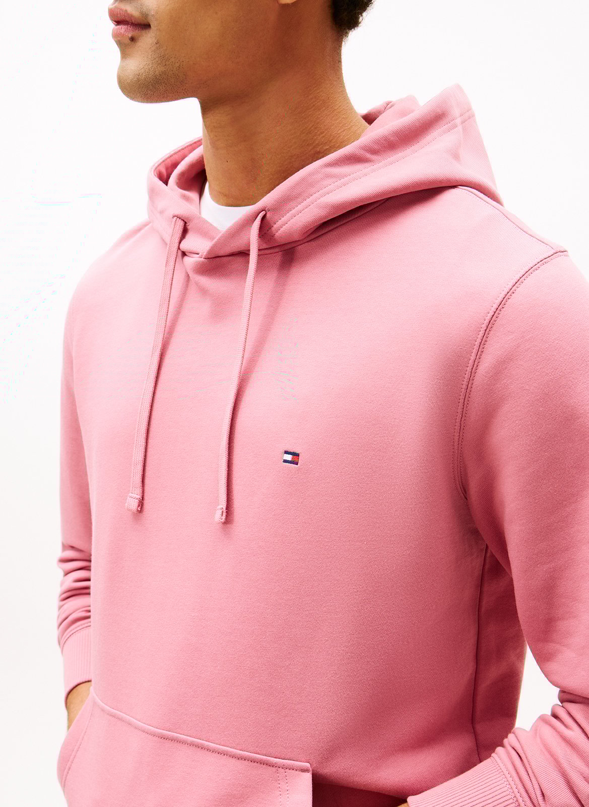 Sweat à capuche en coton TOMMY HILFIGER Rose