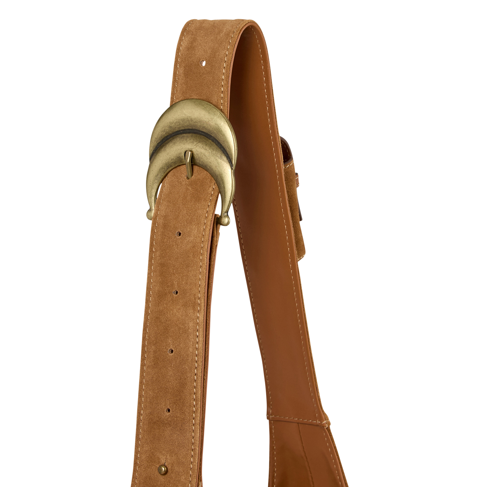 Schoudertas met meerdere zakken van leer BA&SH Bruin