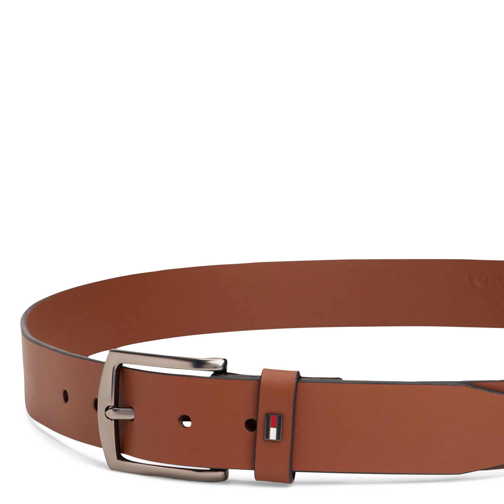 Plain leather belt with buckle TOMMY HILFIGER Brown