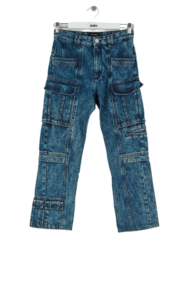 - Straight-leg jeans
- 5 pockets
- Straight cut
- Faded effect ISABEL MARANT - Seconde Main Blue