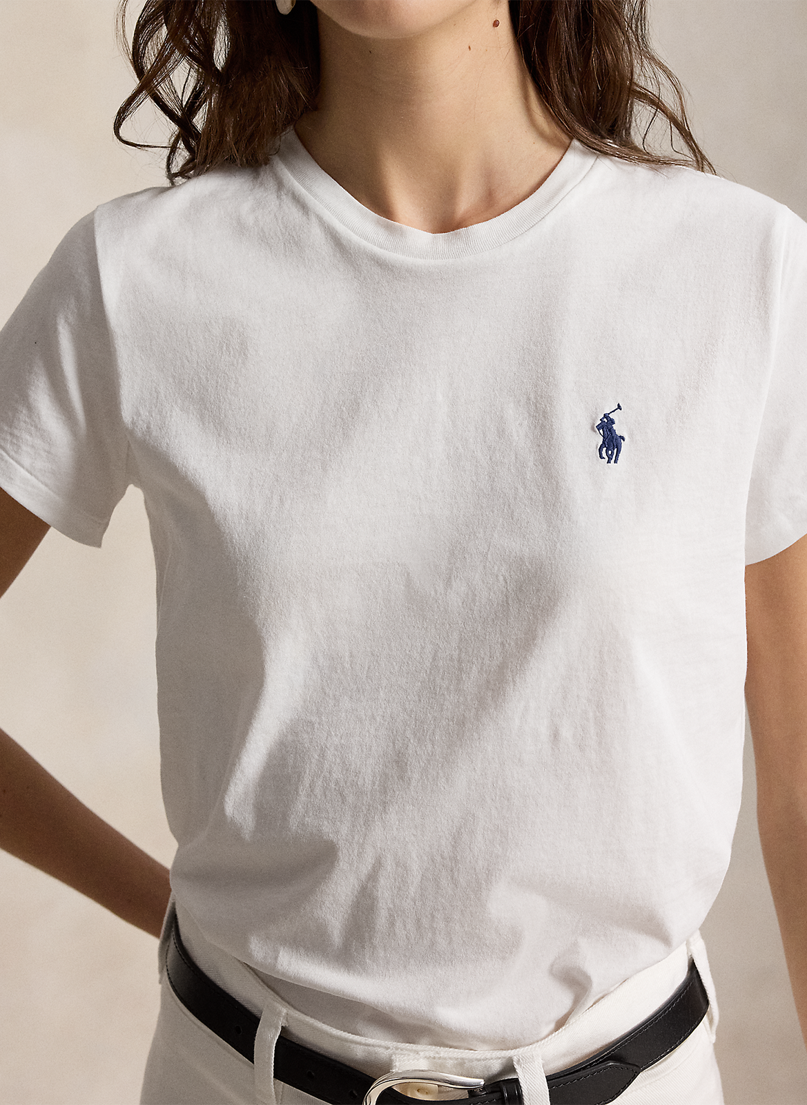 T-shirt met korte mouwen en logo Wit