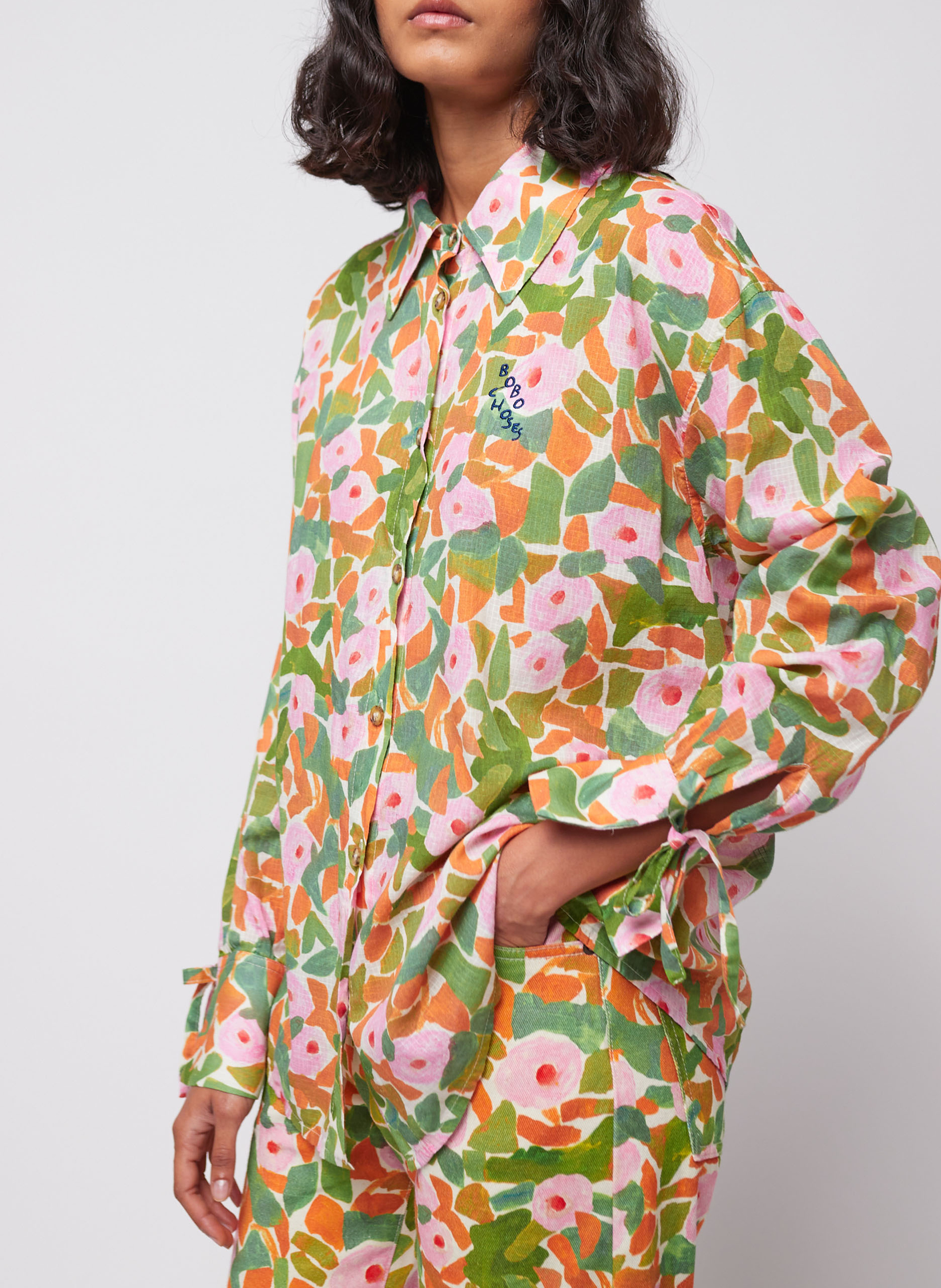 Gerade Bluse mit Blumenmuster aus Bio-Baumwolle BOBO CHOSES Mehrfarbig