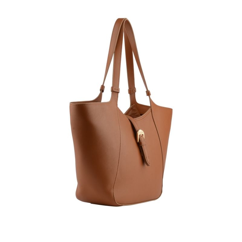 Sac porté épaule en cuir de vachette POURCHET Doré