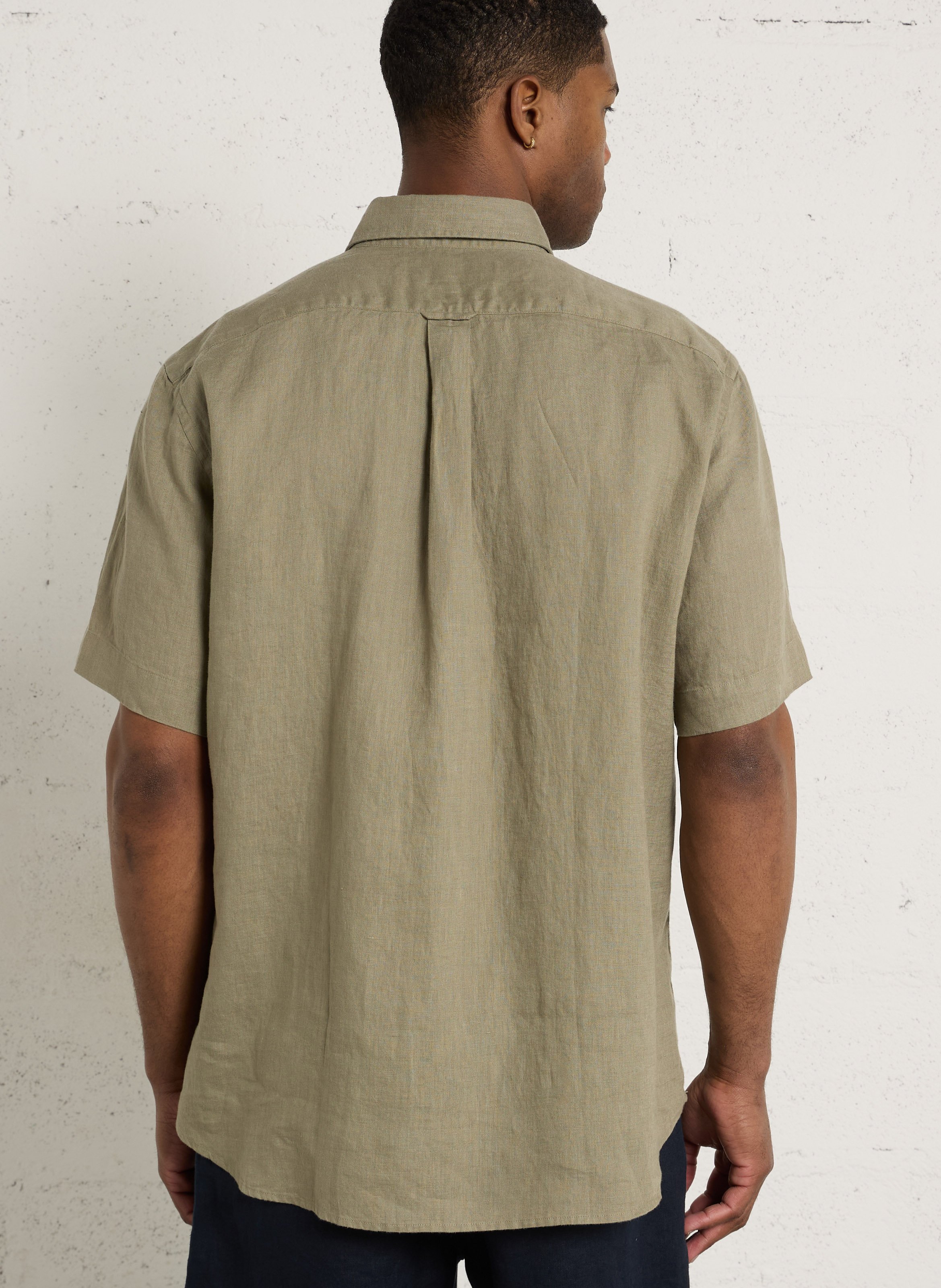 Chemise droite en lin EDEN PARK Beige