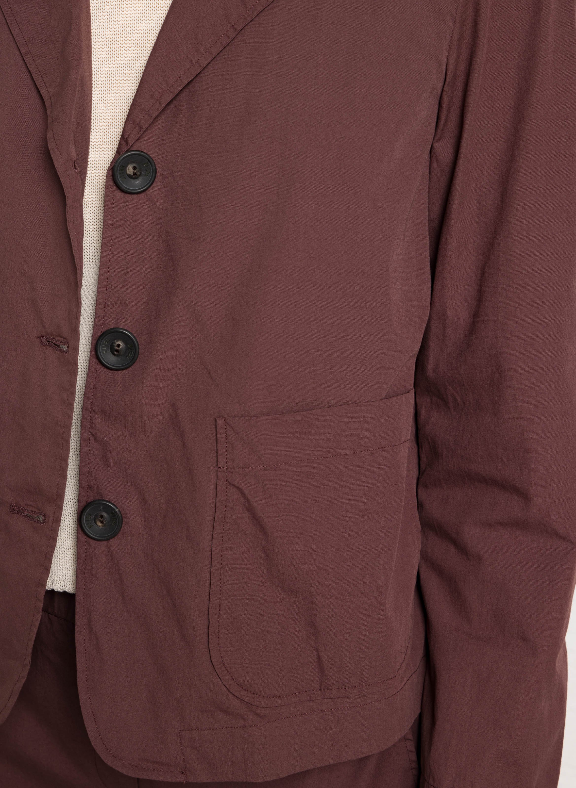 Straight cotton jacket DIEGA Plums