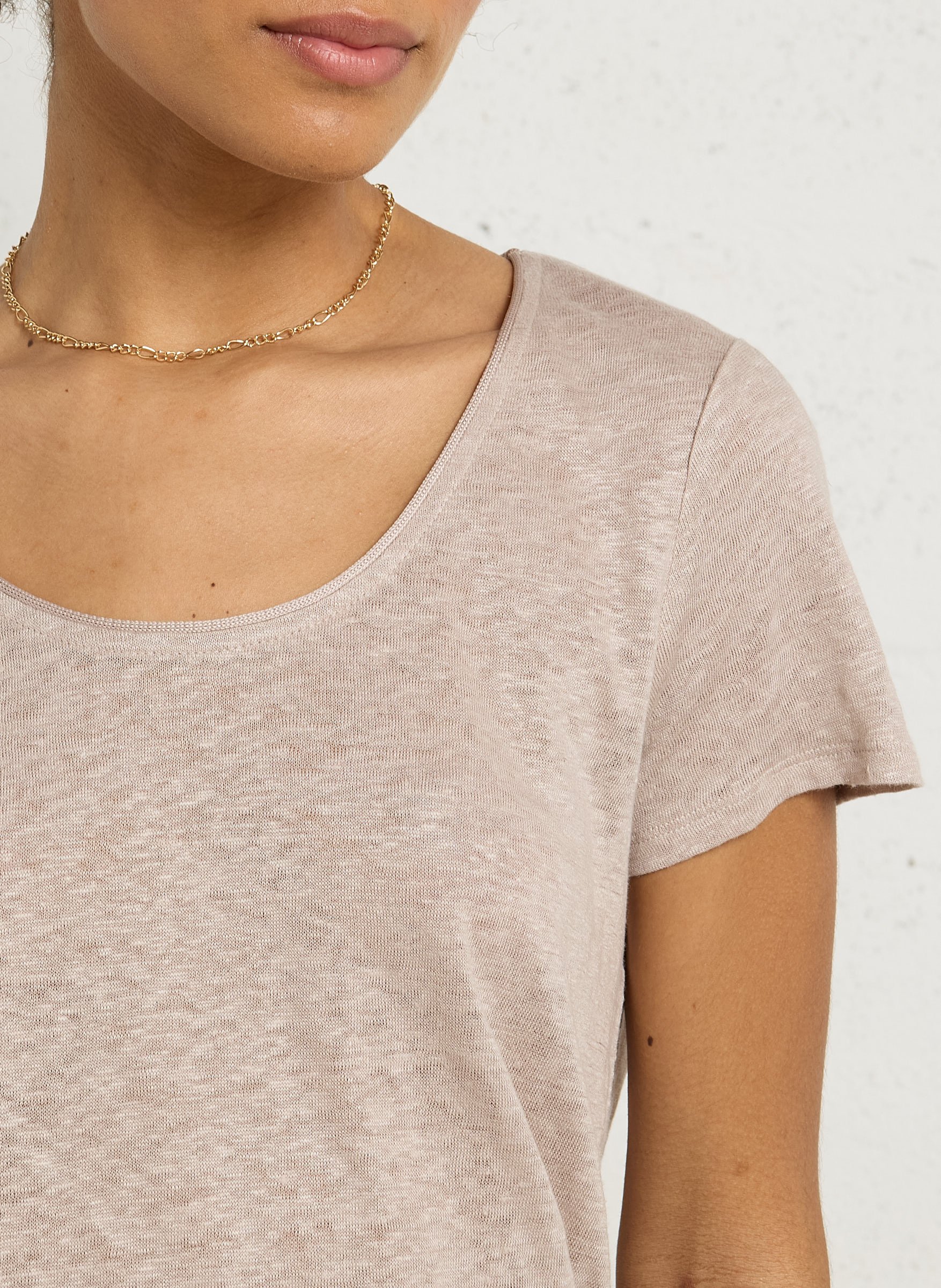 Leinen-T-Shirt SUD EXPRESS Beige