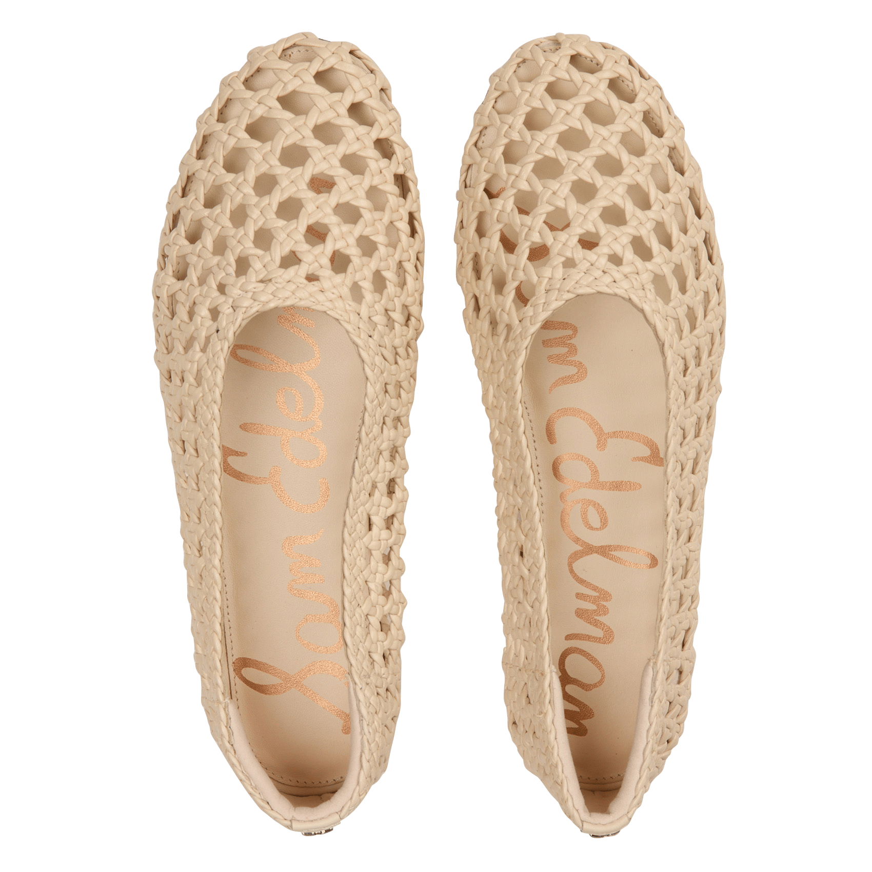 Ballerines tressées en cuir SAM EDELMAN Blanc