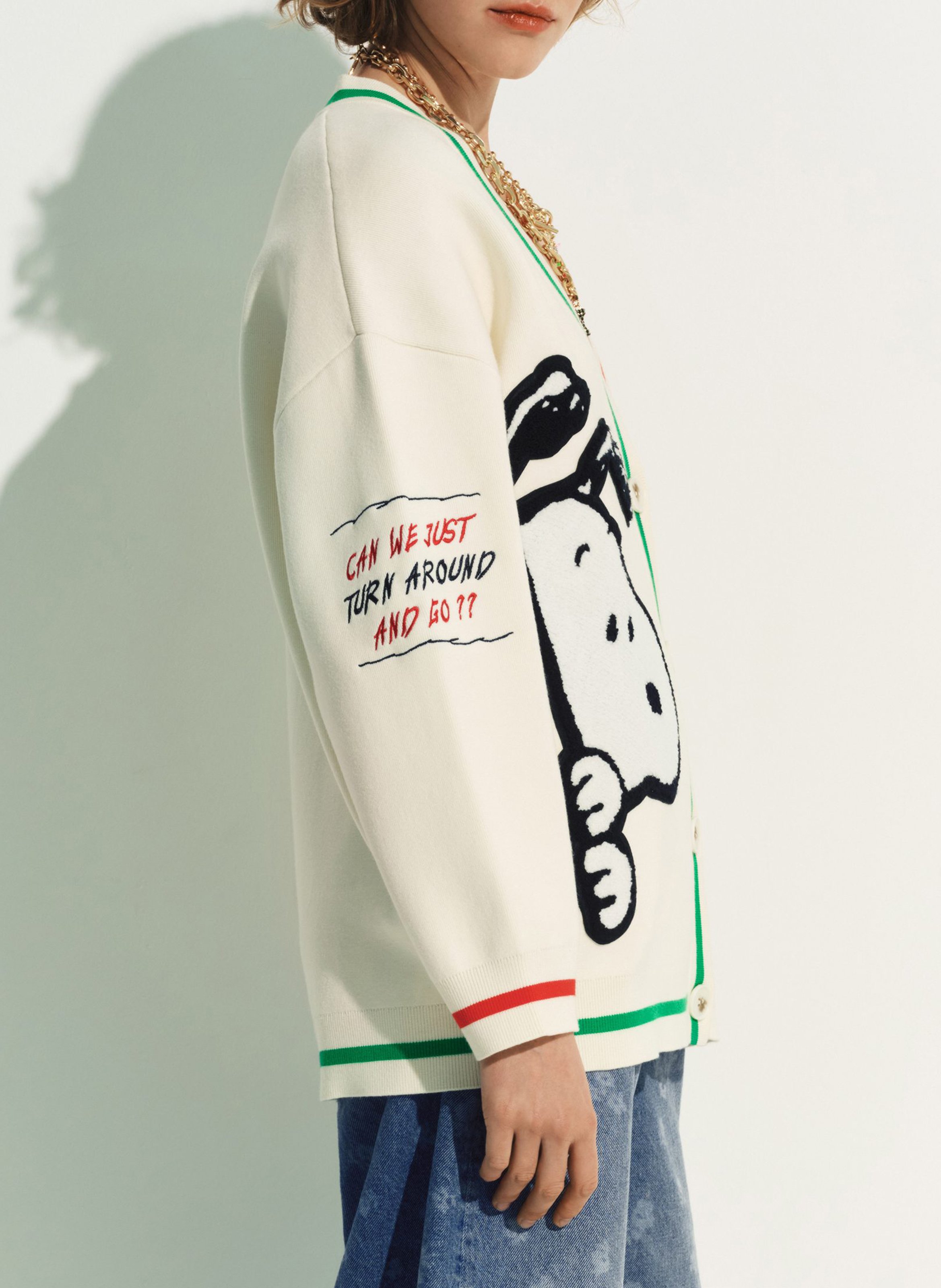 Gilet col v brodé ESSENTIEL ANTWERP Blanc