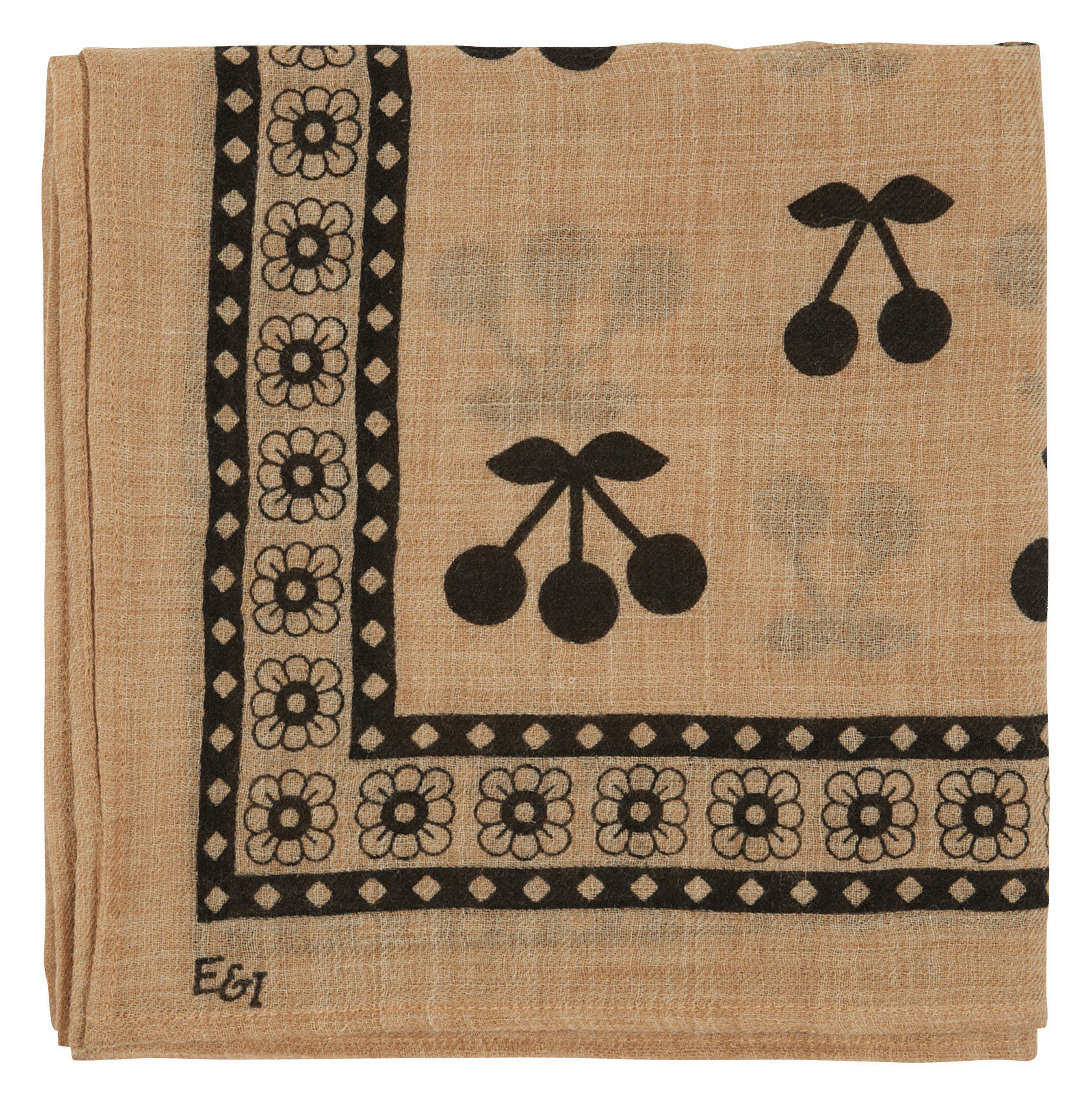 Fular de lana estampado EMILE ET IDA Marron