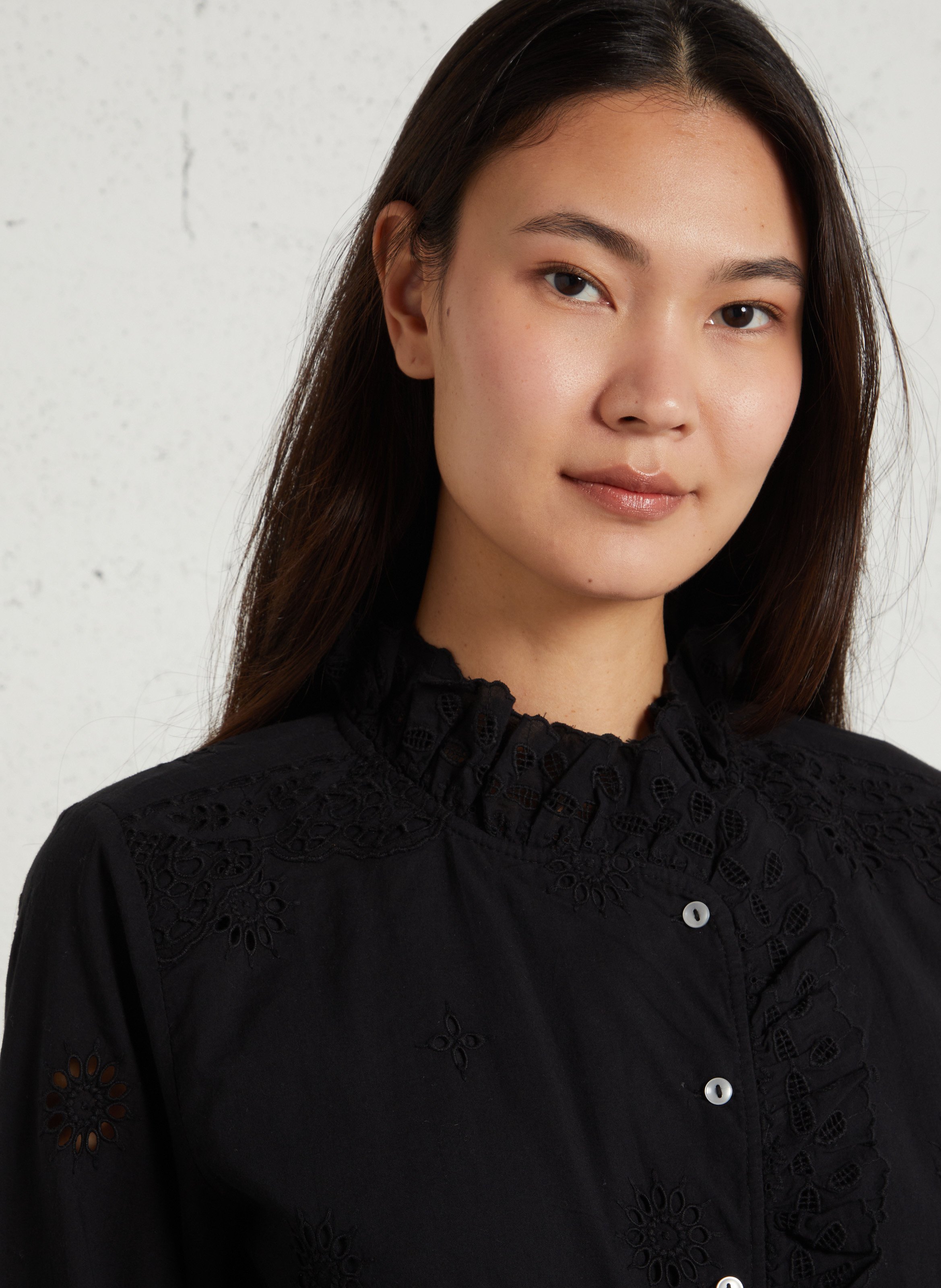 Overall met ronde hals van biologisch katoen LOUISE MISHA Zwart