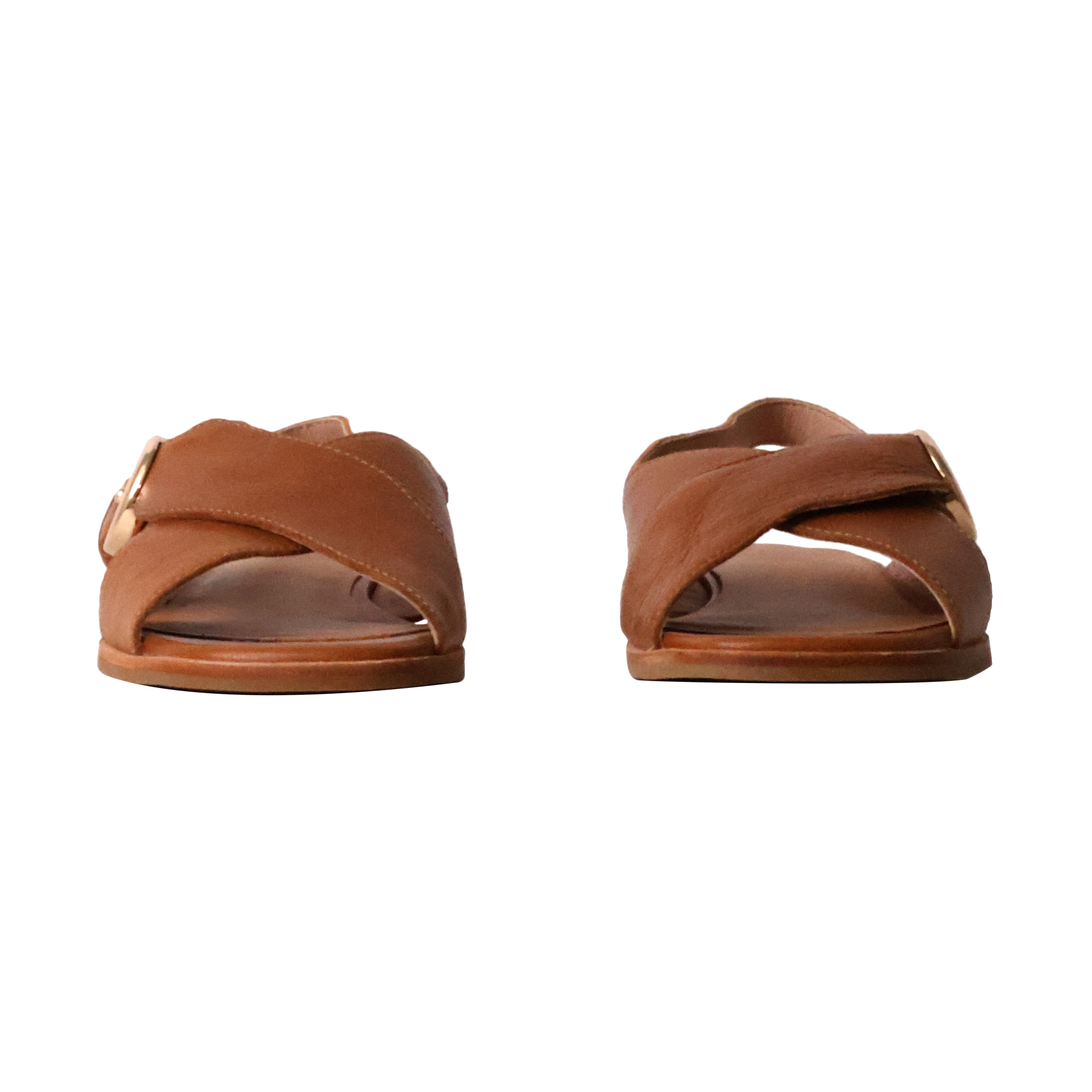 Leather sandals aimee EMILIE KARSTON Brown