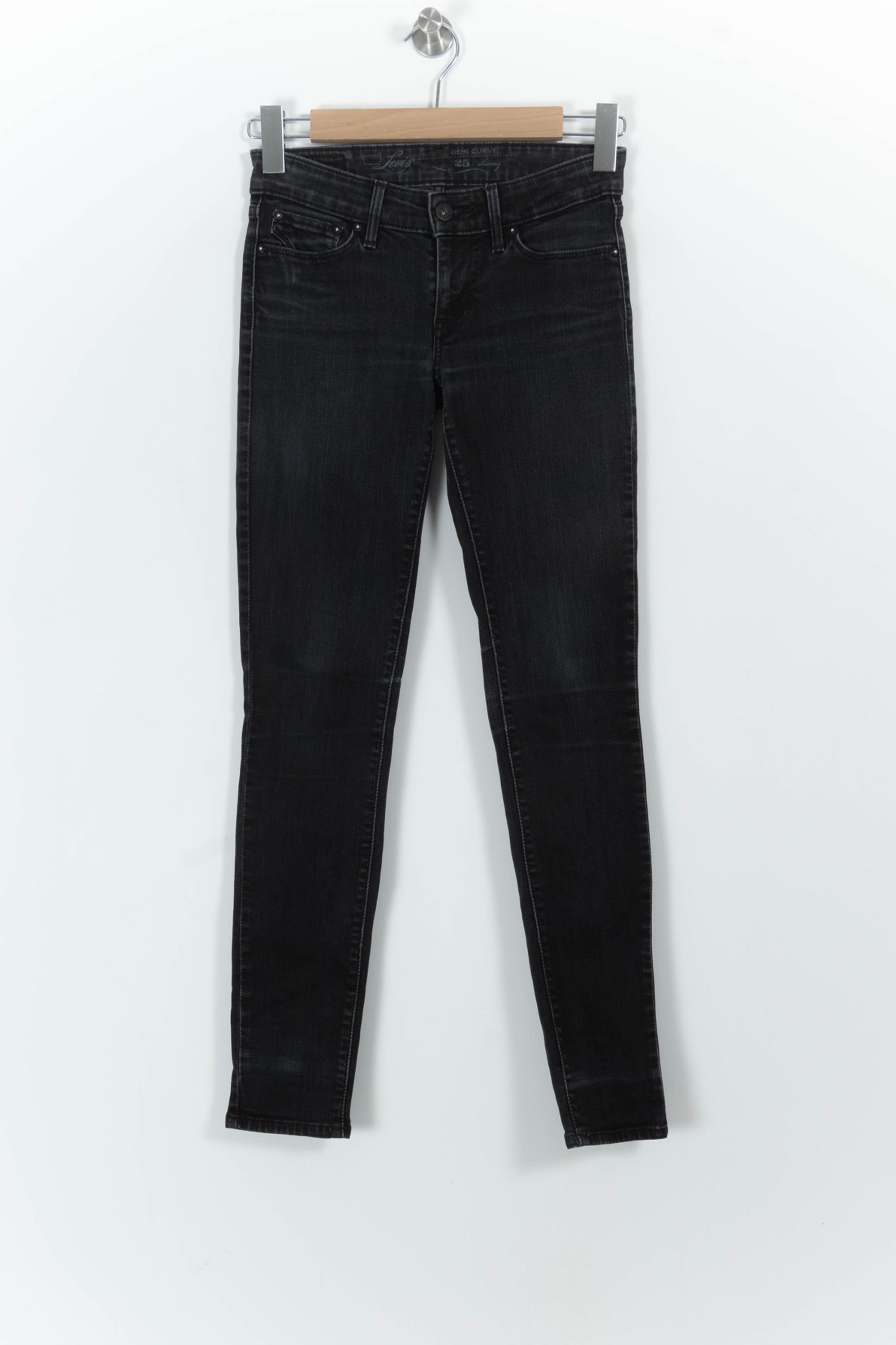 Cropped slim jeans with studs LEVI'S - Seconde main Grey