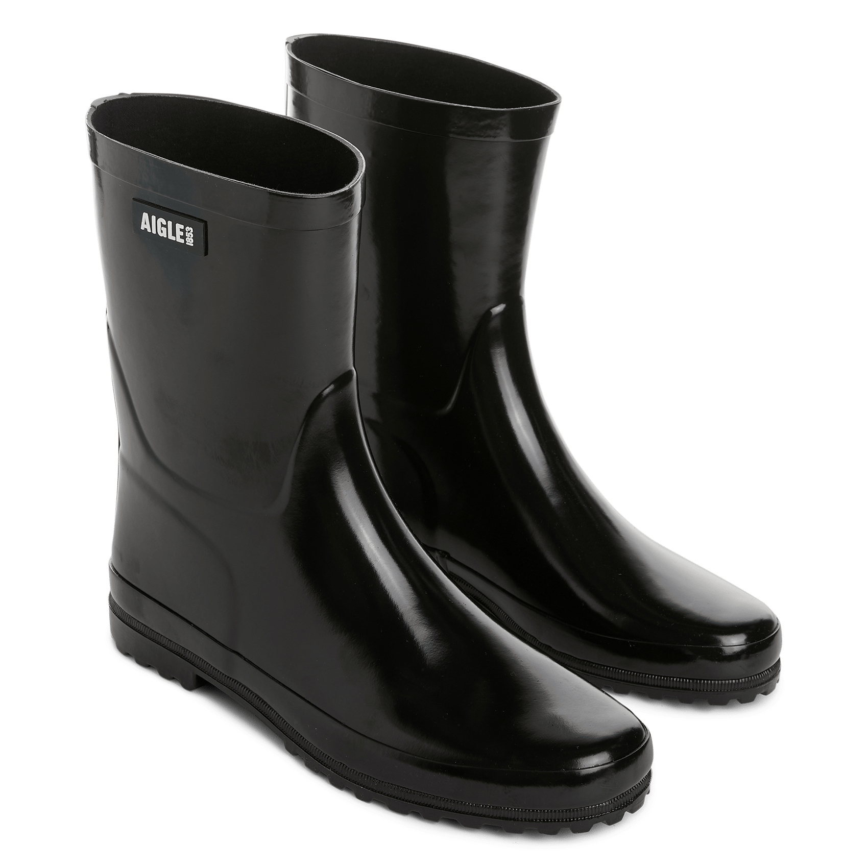 Patent rain boots AIGLE Black