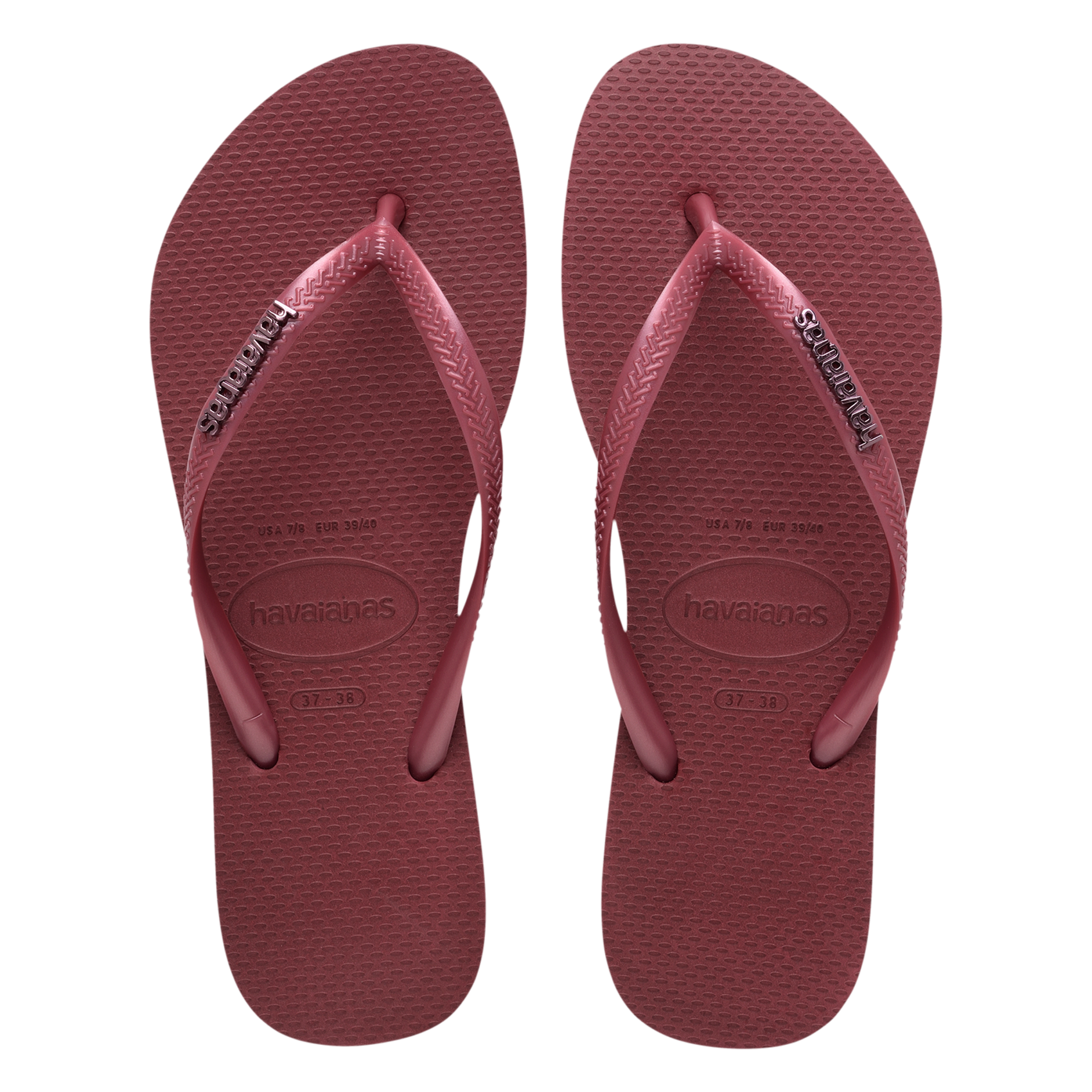Slippers met glanzend logo - Havaianas Slim HAVAIANAS