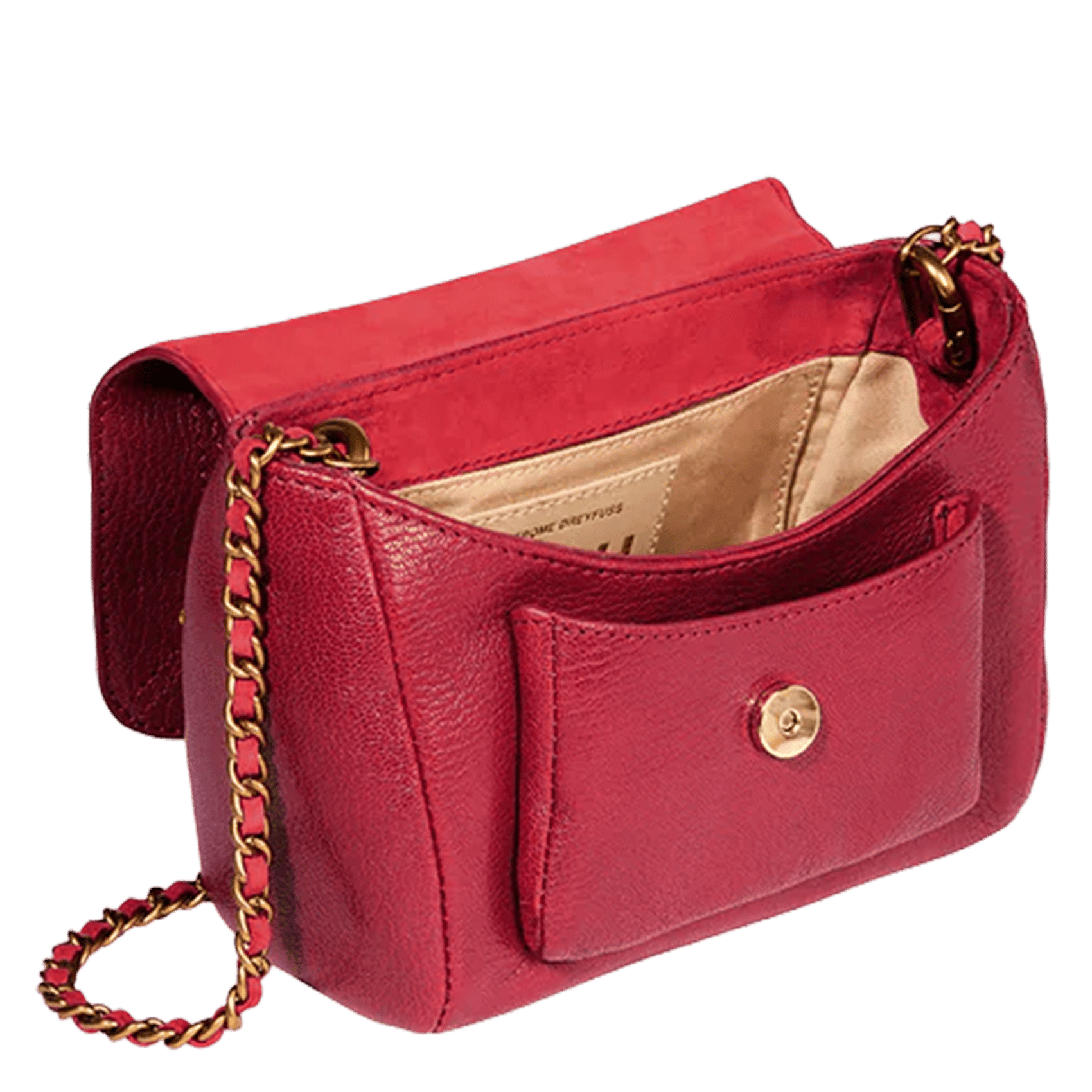 Leather mini shoulder bag JEROME DREYFUSS Red