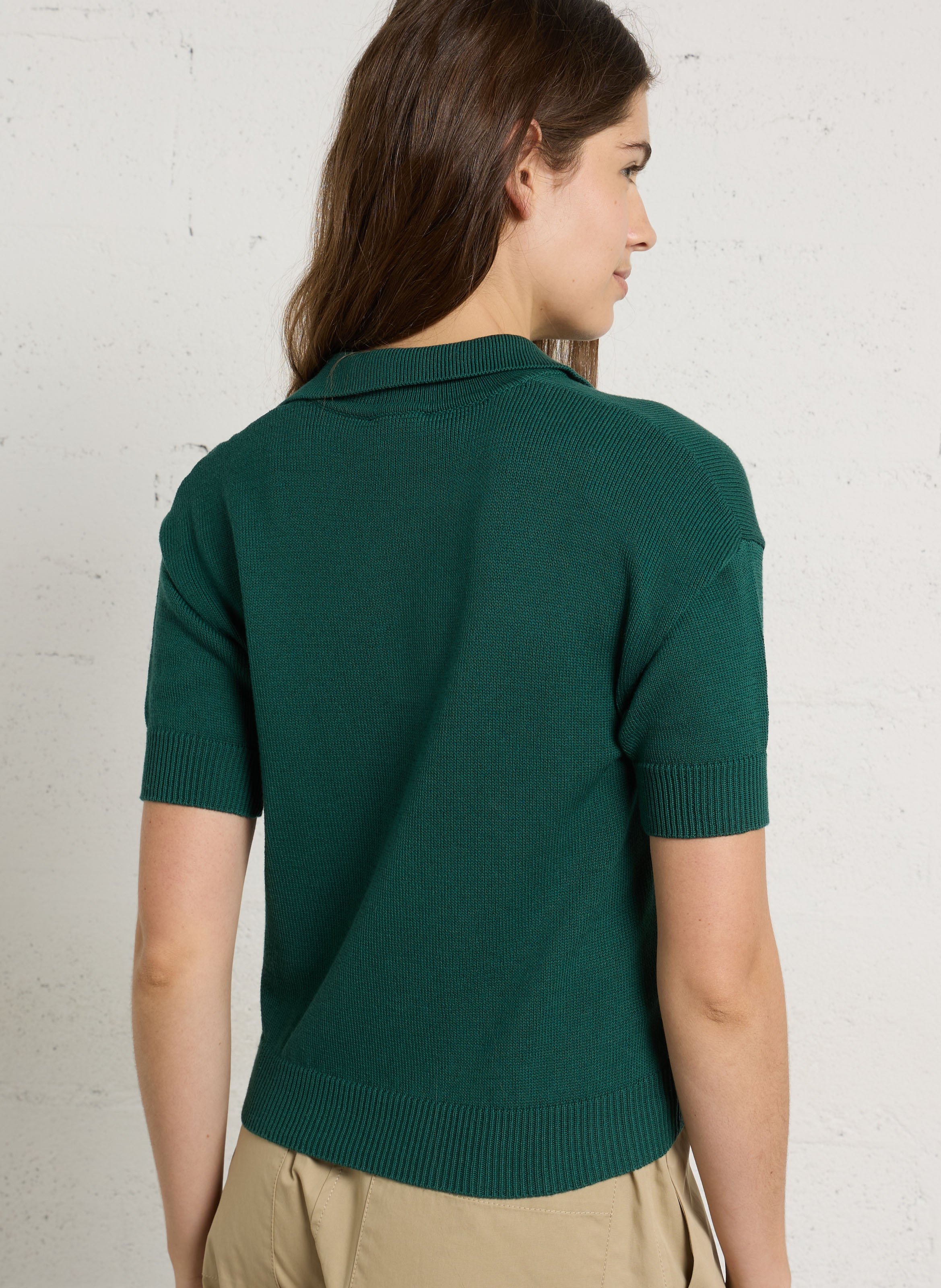 Cotton figure-hugging sweater MAX MARA WEEK END Green