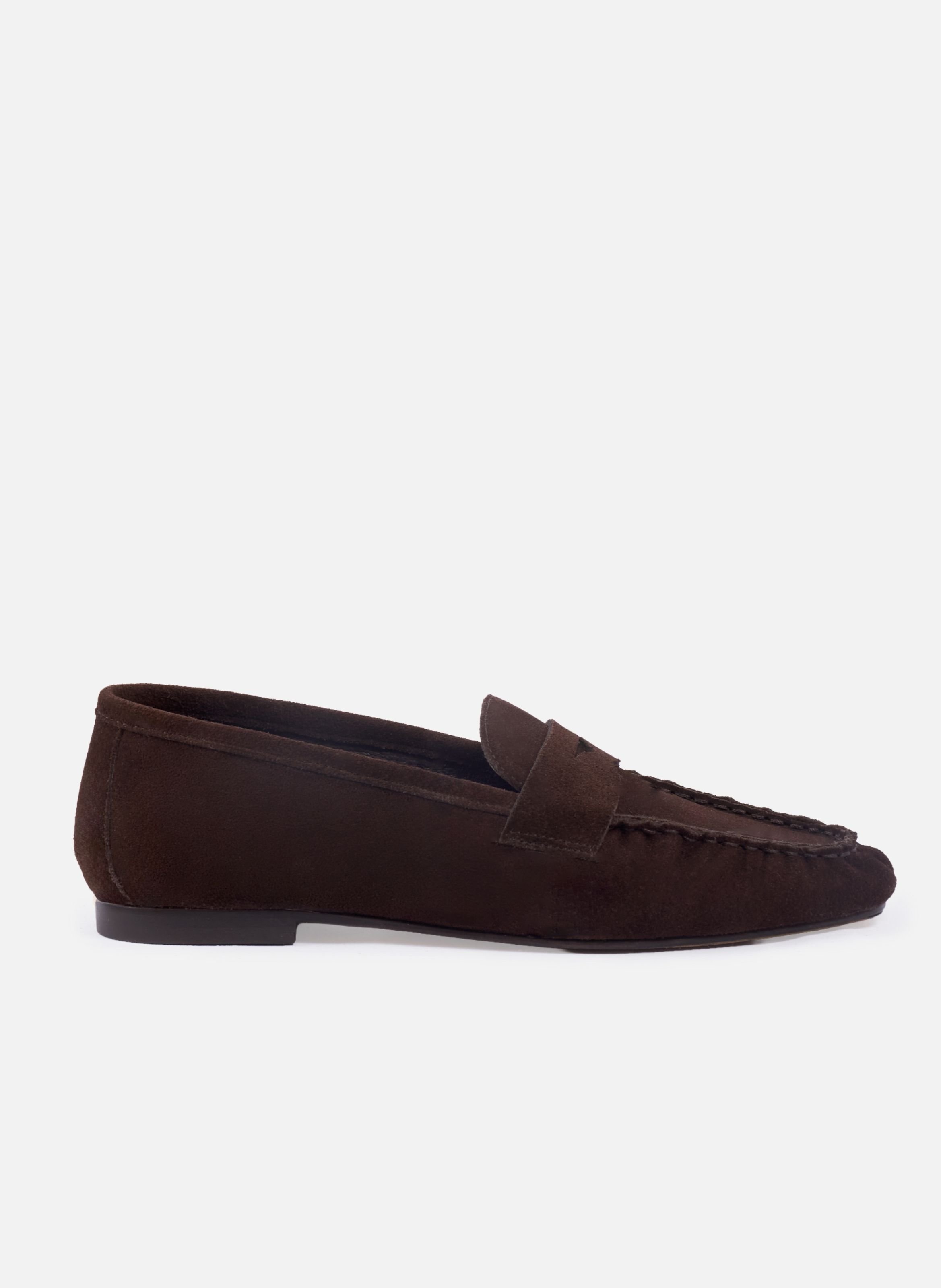 Mocassins plissés thaïs cuir daim JULES & JENN Marron
